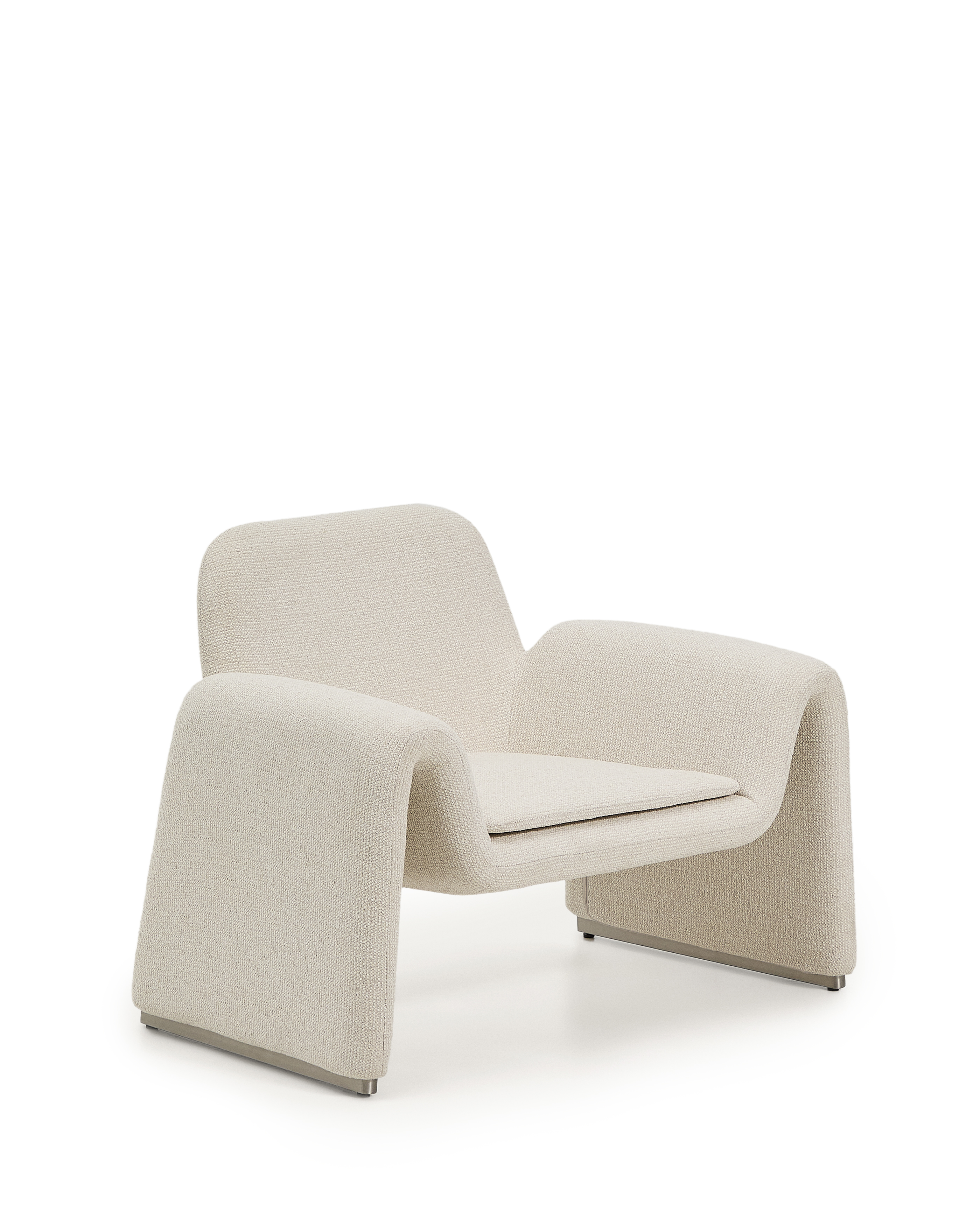 Kave Home Melvia Lænestol     Armlæn Beige Chenille Stof