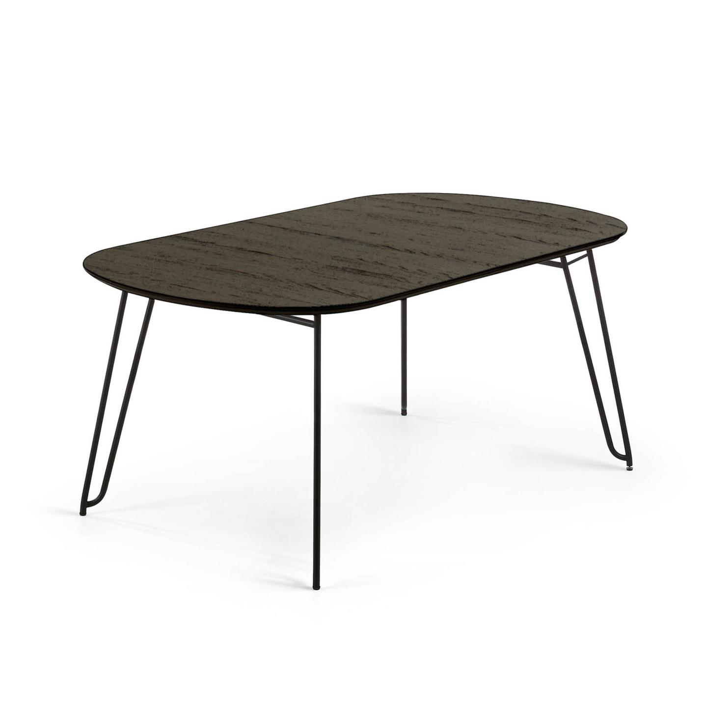 Kave Home Milian Spisebord       Tillægsplader Asketræsfinish Træ  140 220 X90