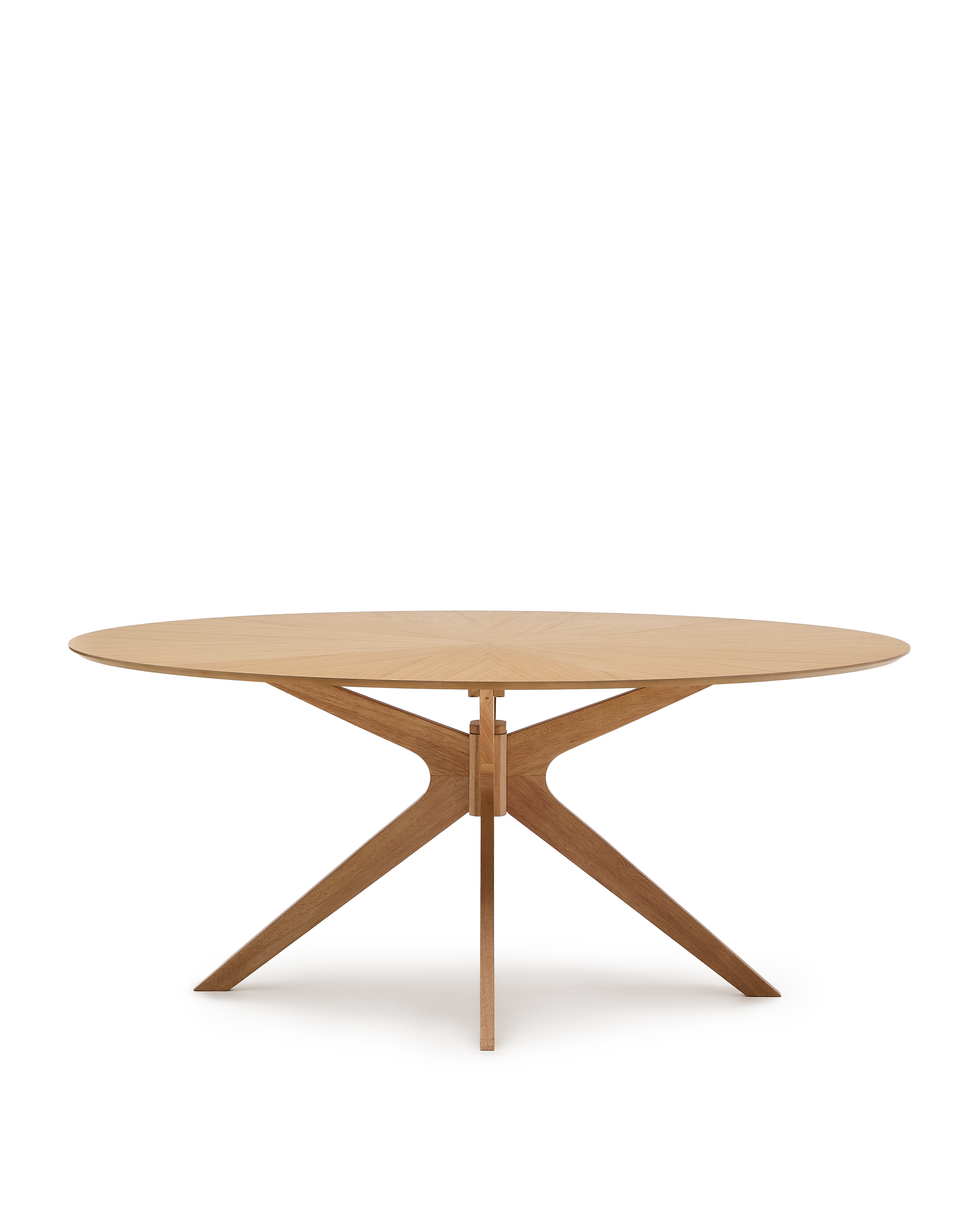 Kave Home Naanim Spisebord  Oval Natur Egetræsfiner Og Natur Gummitræ  180x110