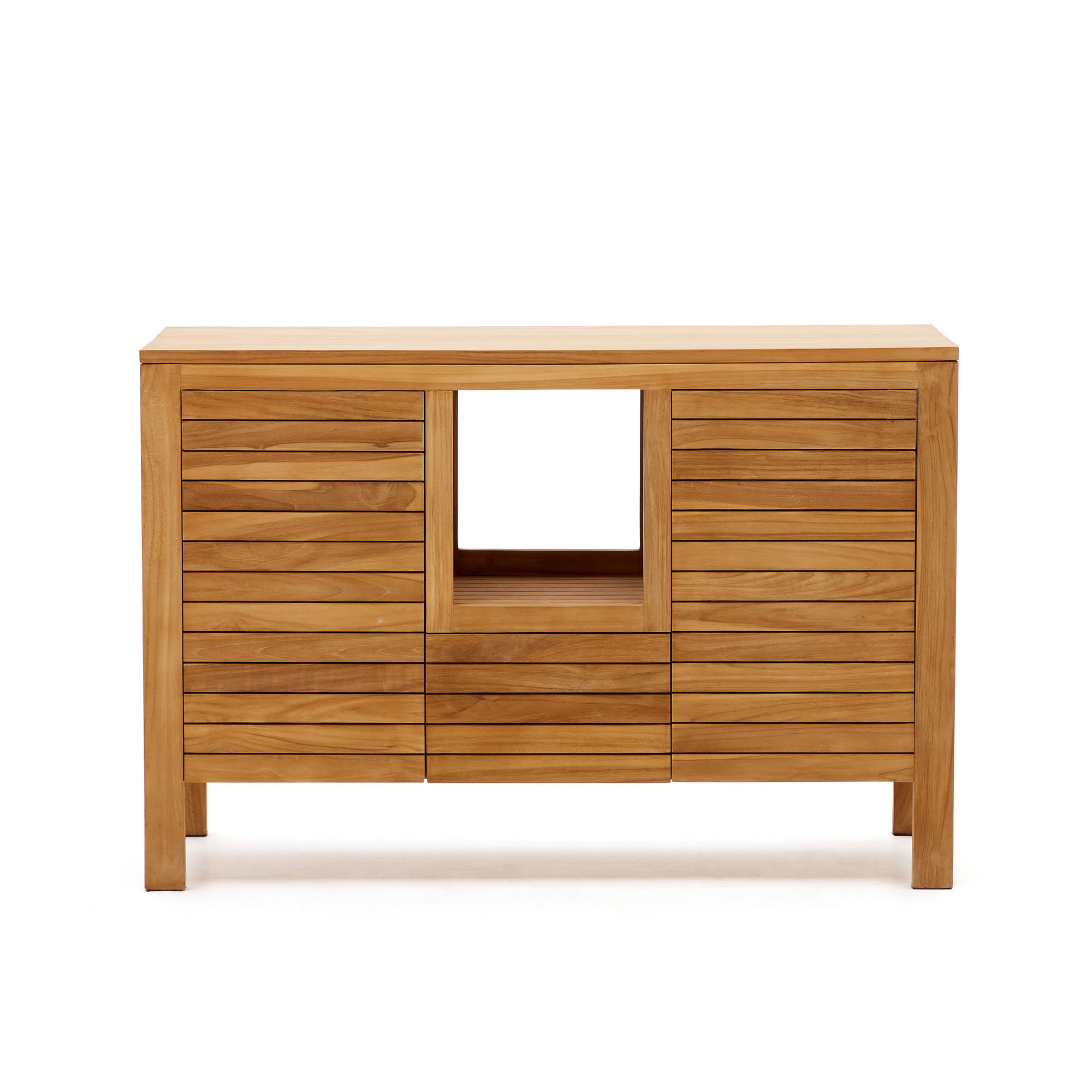 Kave Home Neria Badeværelsesskab Natur Teaktræ  120x45