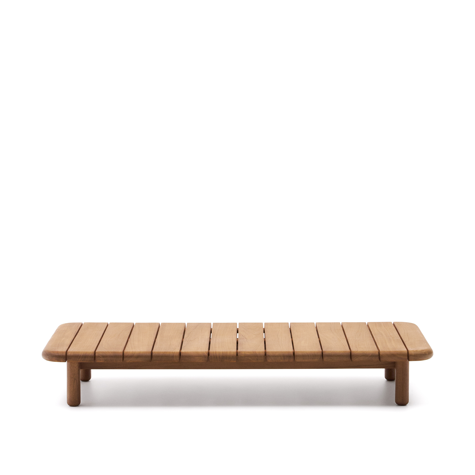 Kave Home Turqueta Udendørs Sofabord  Rektangulær Natur Teaktræ  140x70