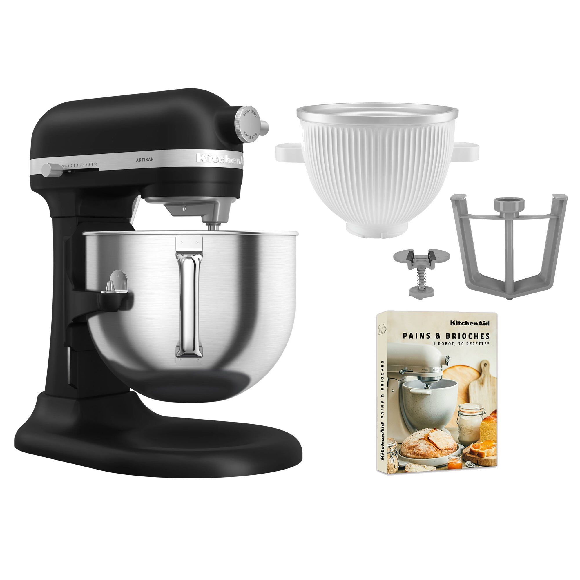 Artisan 5ksm70shxe Køkkenmaskine     Liter   5ksmicm Ice Cream Maker  Black Matte