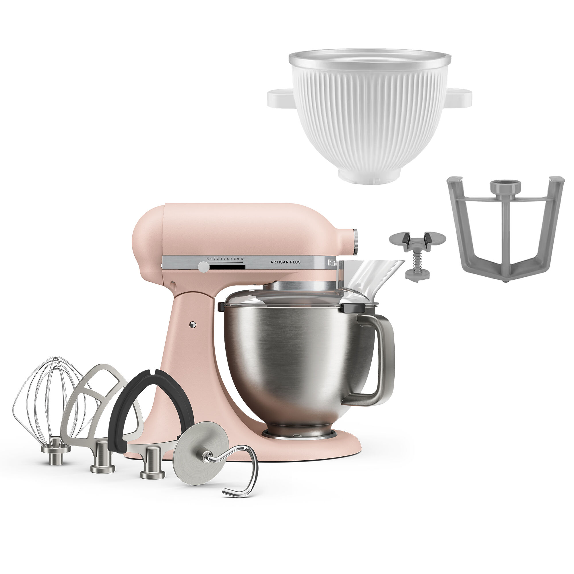 Kitchenaid Artisan Plus Køkkenmaskine Med Istilbehør  Feather Pink