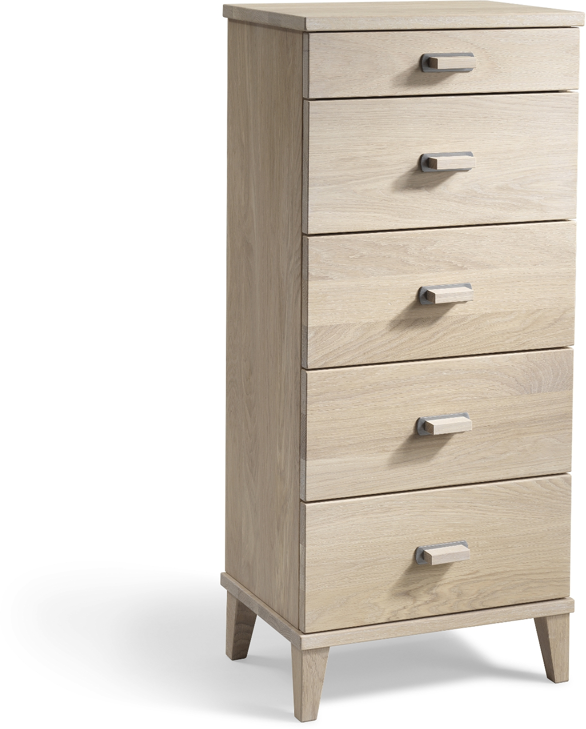 Kommode Oscarssons Möbel Malva Hvidolieret Egetræ H94ã B40ã D31 Cm   Skuffer