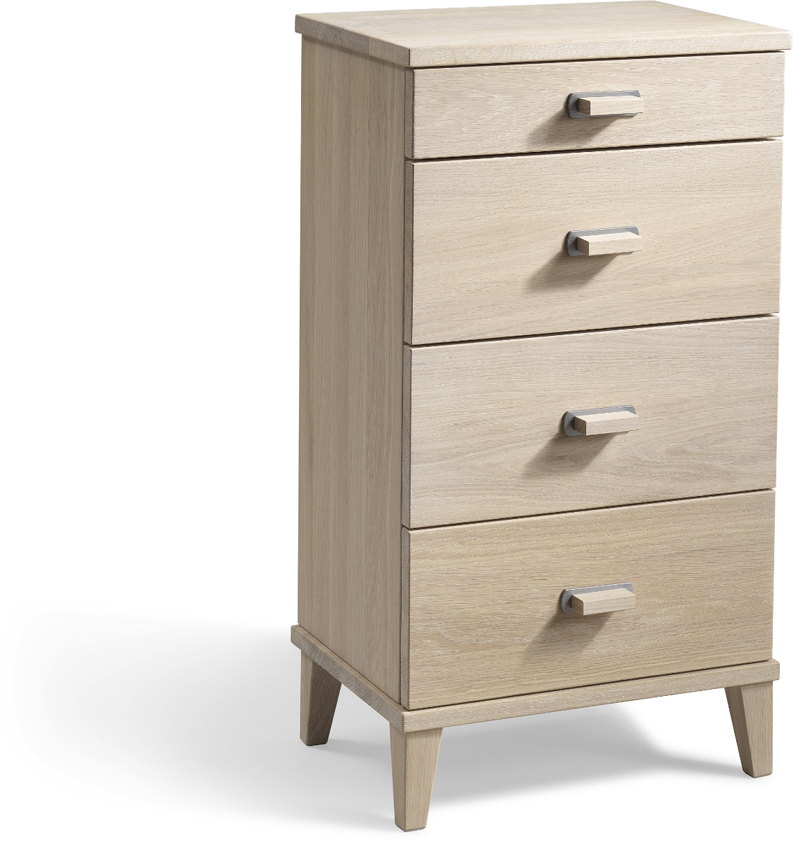 Kommode Oscarssons Möbel Malva Hvidolieret Egetræ   Skuffer H76x40x31 Cm