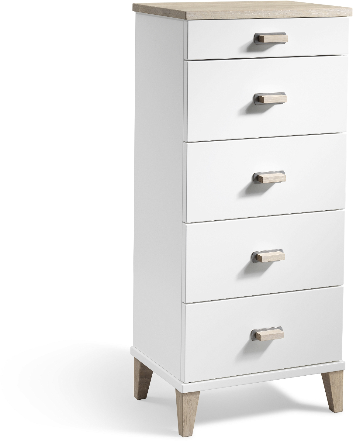 Kommode Oscarssons Möbel Malva   Egetræ   Hvidlakeret Hvidolieret  94x40x31 Cm    Skuffer
