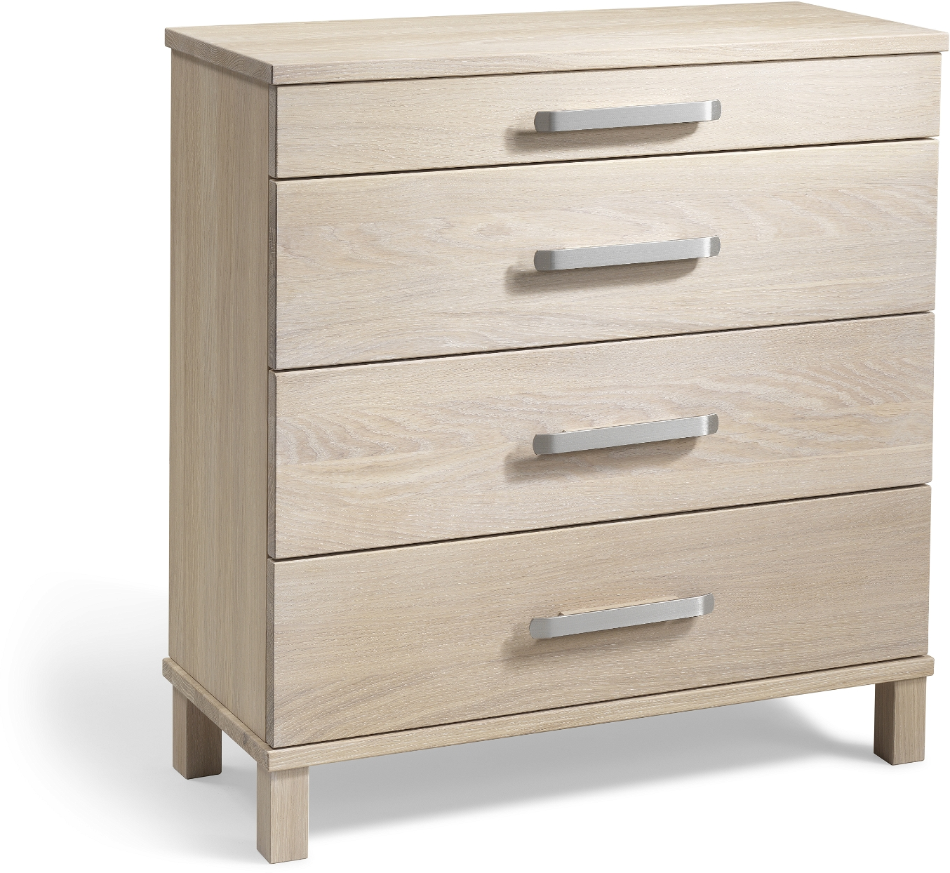 Kommode Oscarssons Möbel Nadja Hvidolieret Massiv Eg   Skuffer 75x70x31 Cm