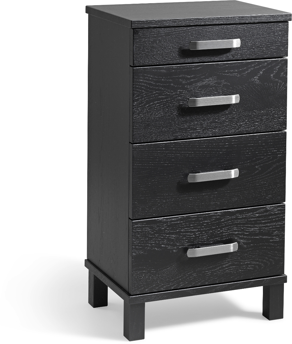 Kommode Oscarssons Möbel Nadja   Massiv Sortbejdset Egetræ    Skuffer  H75ã B40ã D31 Cm