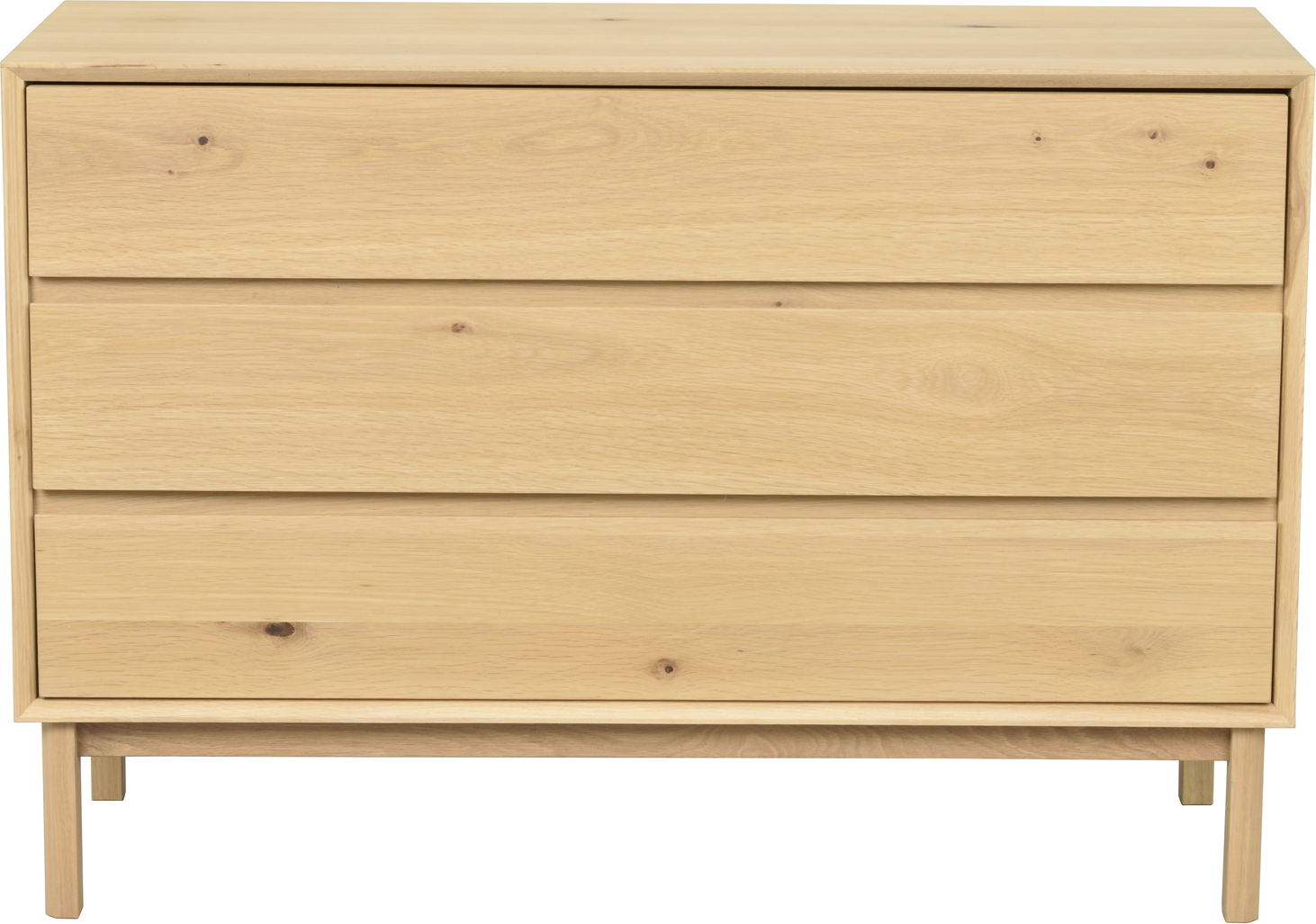 Kommode Rowico Mackay Massiv Olieret Egetræ     Skuffer Med Push-open Soft-close  Fsc 100     75ã 110ã 45 Cm