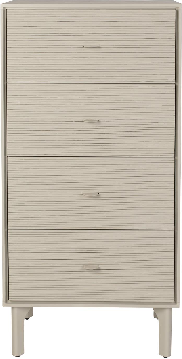 Kommode Zuiver Morning Lysgrå    Skuffer  H121xb60xd42 Cm  Mdf Akacietræ Stål