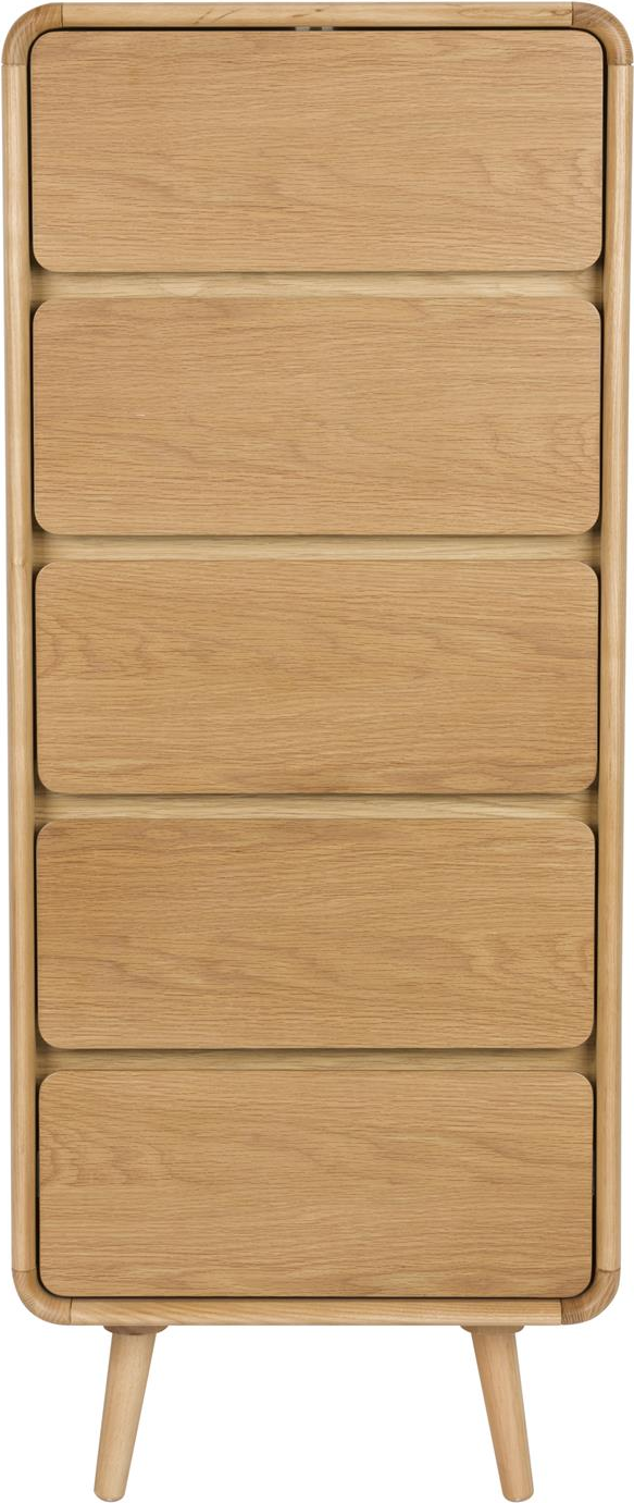 Kommode Zuiver Rise   Skuffer Asketræ Mørk Sand H112ã B45ã D40 Cm