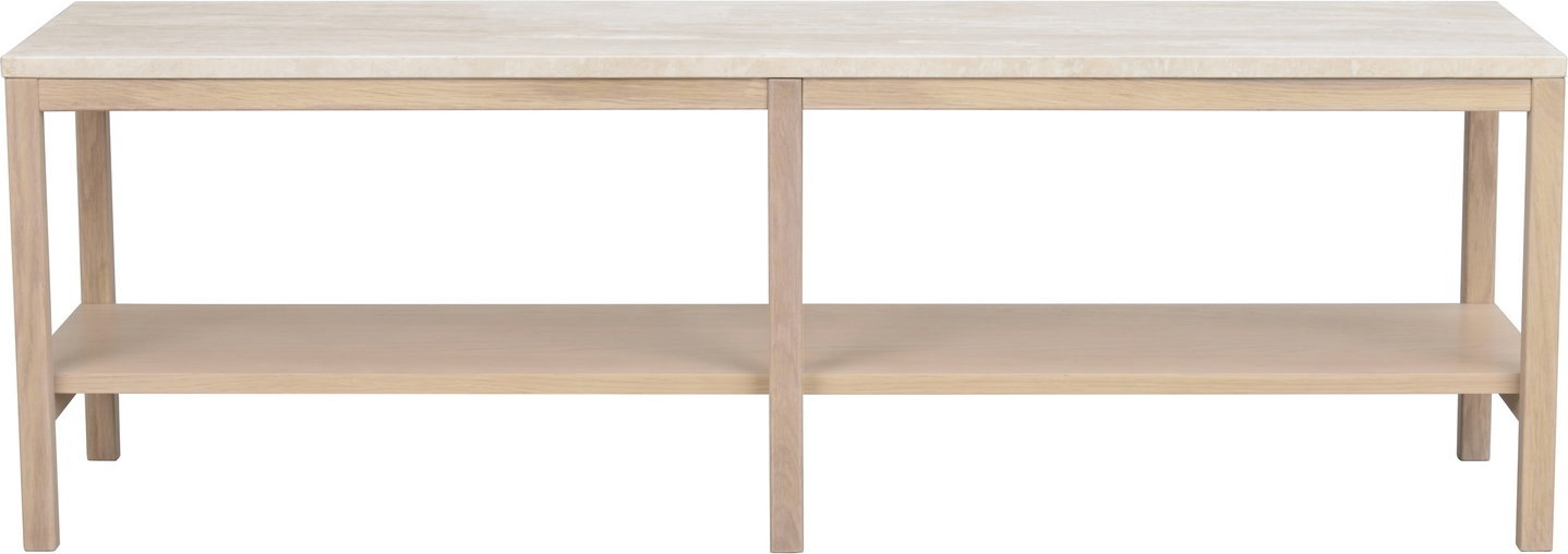 Konsolbord Rowico Orwel   Fsc-eg Og Italiensk Travertin 140x45x40 Cm Beige Hvidvasket