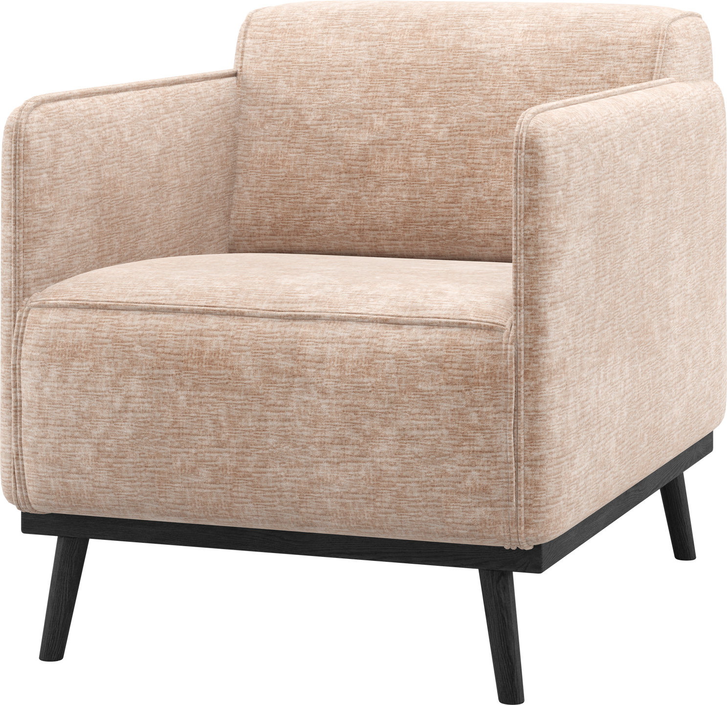 Lænestol Loungestol Woood Statement  Velour-chenille Natur  Bøgetræsben  H77xb72xd93 Cm