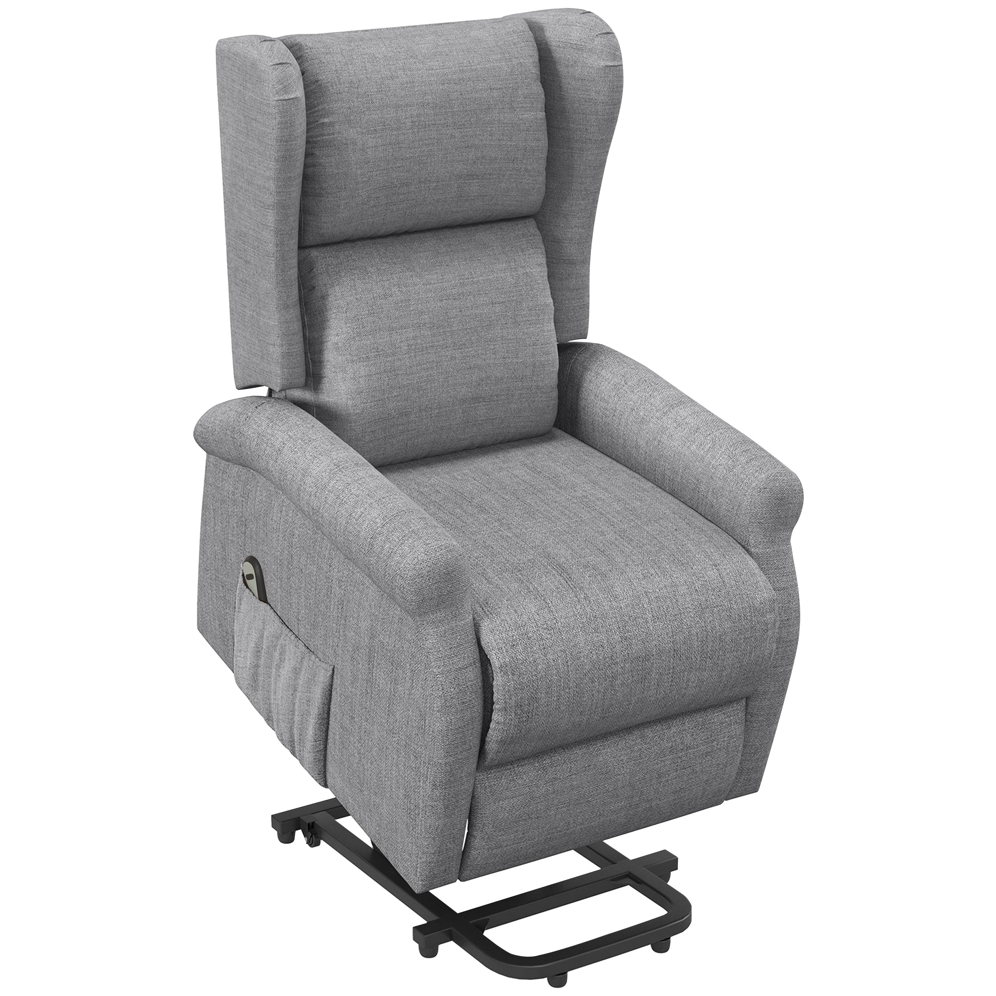 Lænestol Med Justerbar Lænefunktion  Løftehjælp  Lænefunktion  Op Til 200 Kg  72 5x94x109 Cm  Grå