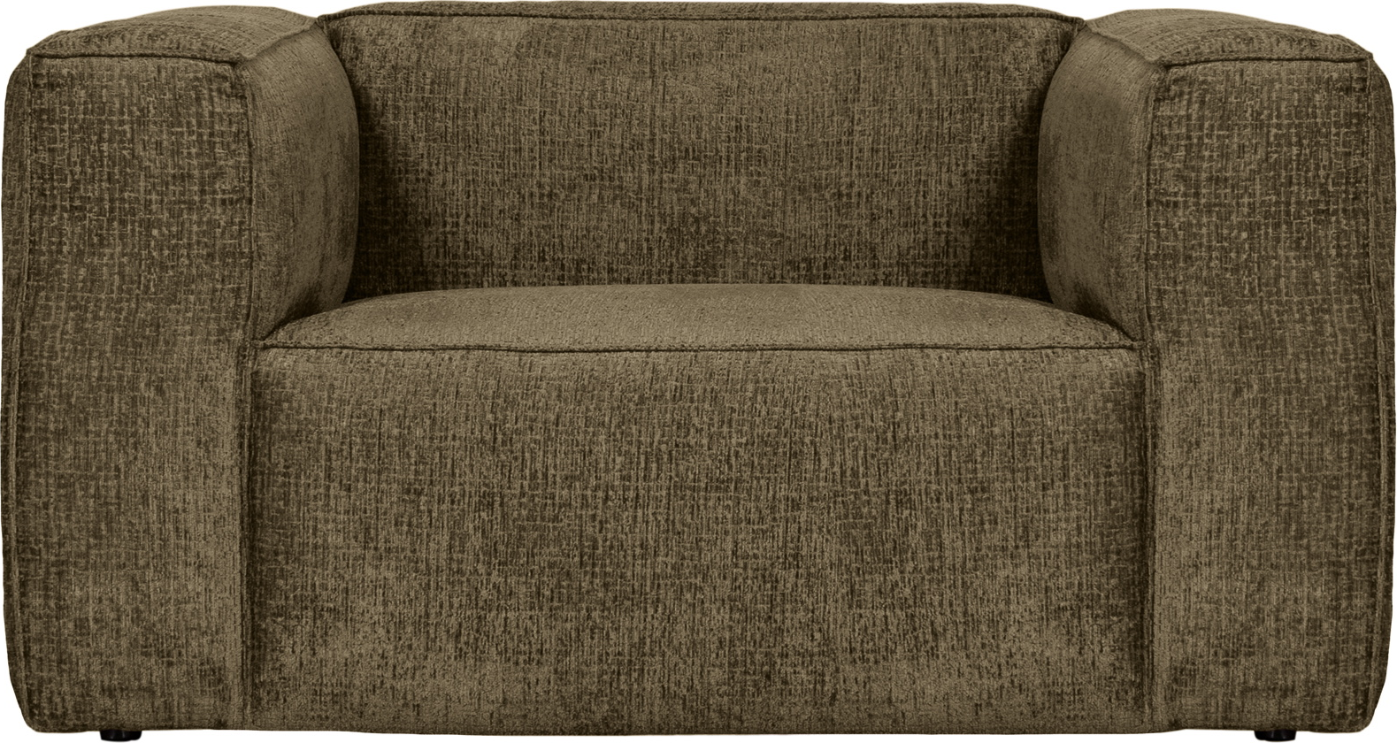 Lænestol Woood Bean Grøn Strukturfløjl H74   B98   L146 Cm