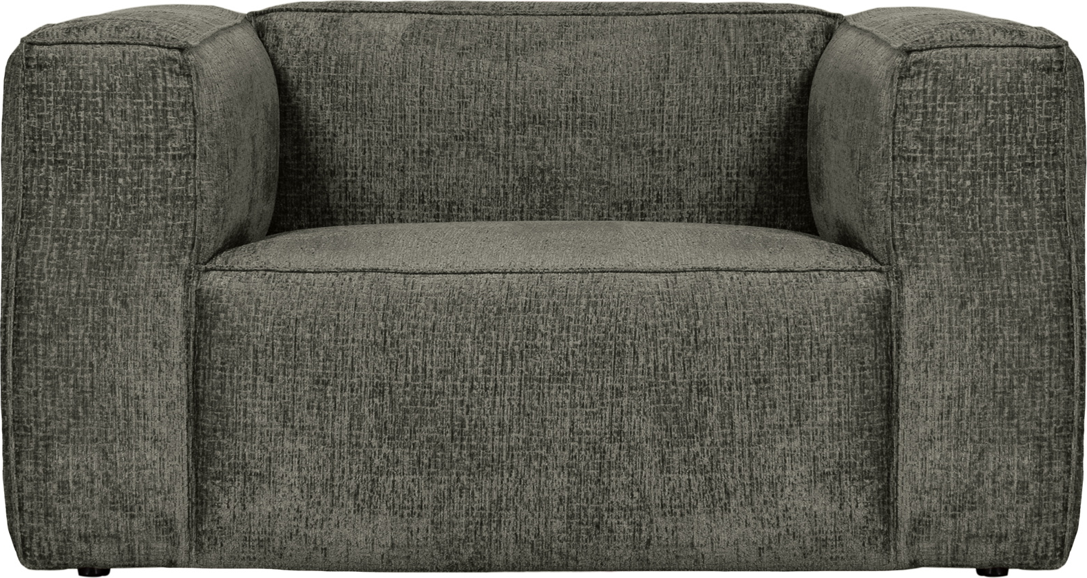 Lænestol Woood Bean   Mørkegrå Strukturfløjl H74xb98xl146 Cm