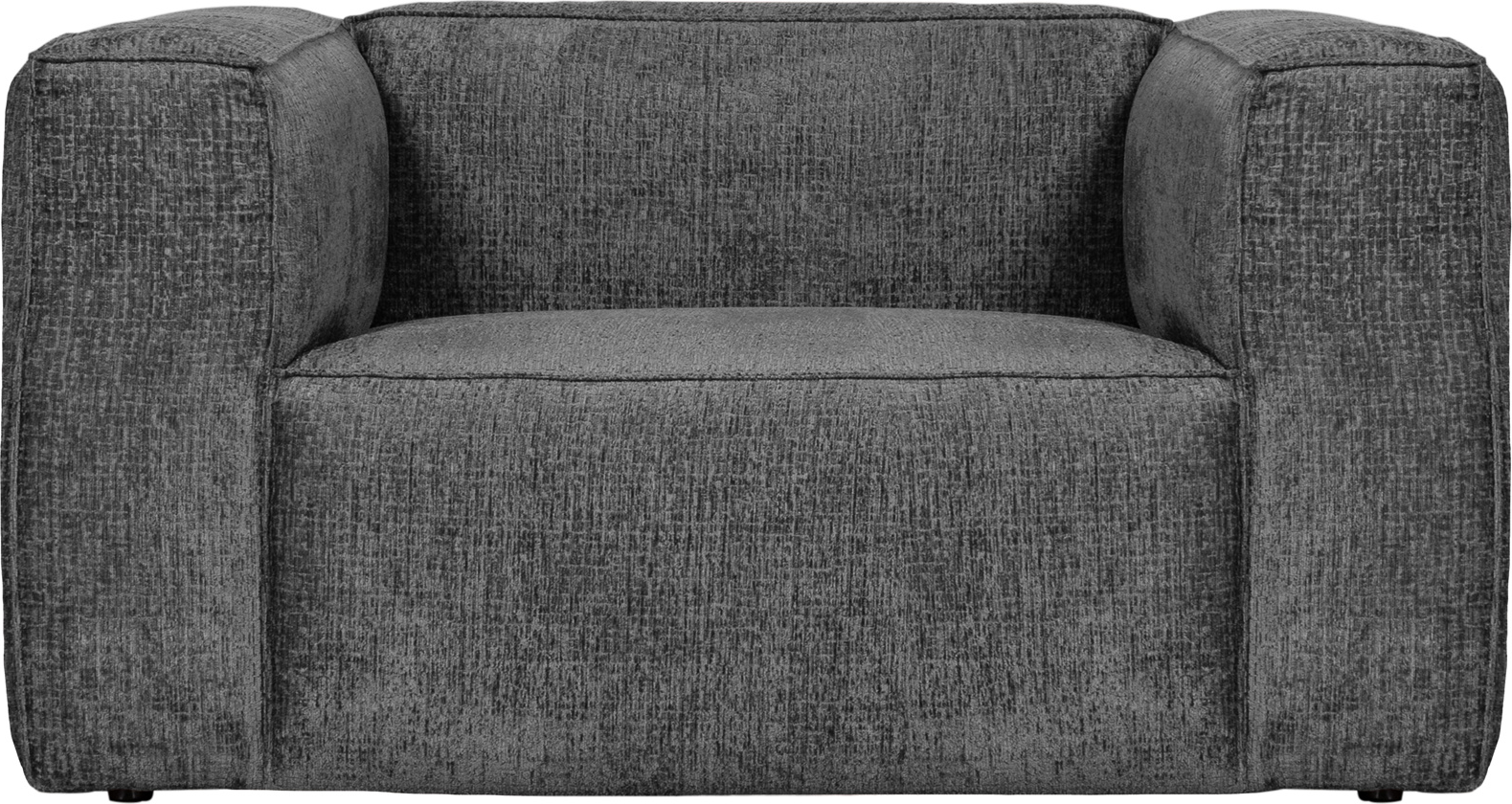Lænestol Woood Bean Velour Sky Sky   Luksuriøs Loungestol Med Tidløse Linjer