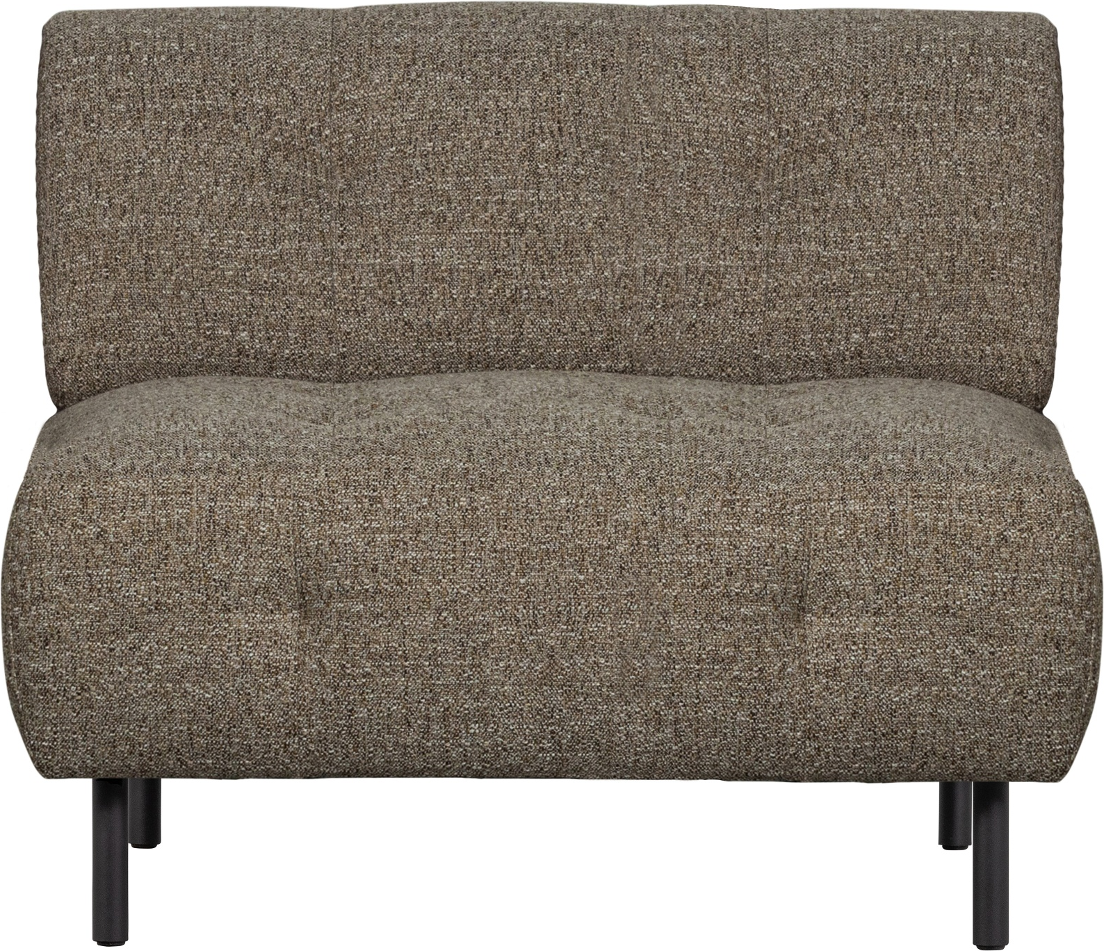 Lænestol Woood Lloyd Mørkebrun Groft Vævet Polyester Armlænsfri 90x90x75 Cm