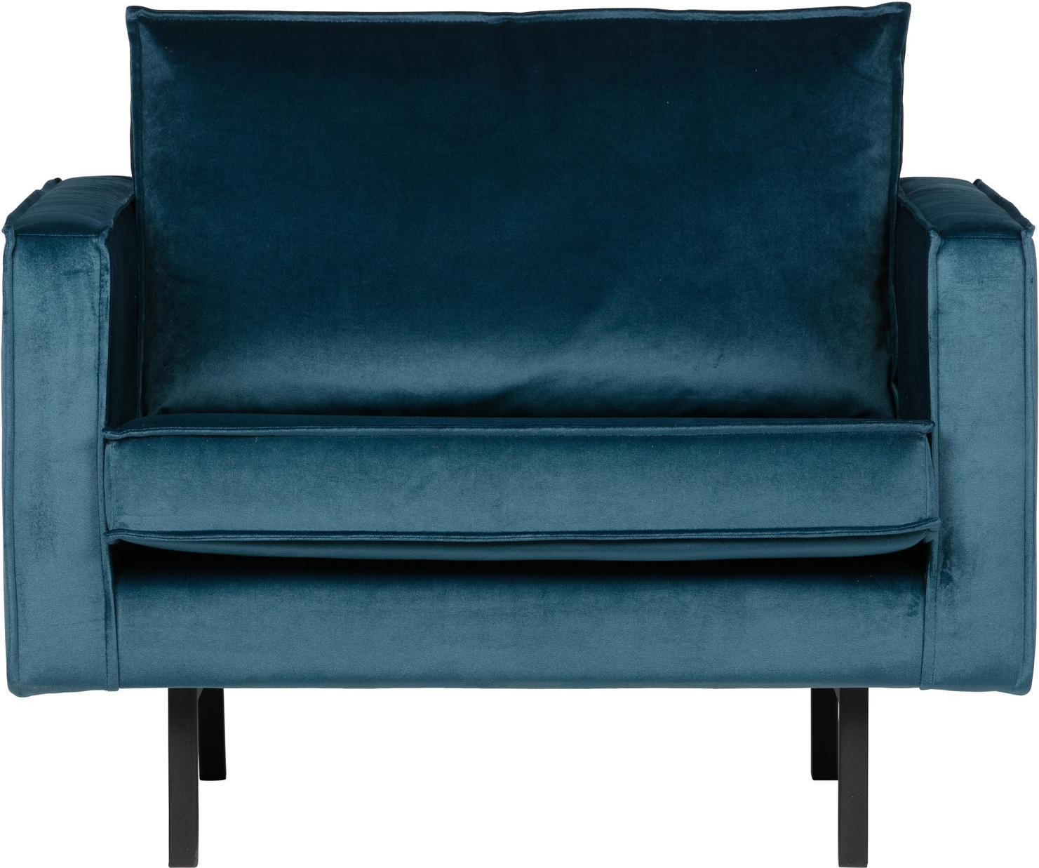 Lænestol Woood Rodeo Blå Jarra-velour  Skum   Zigzag-fjedre  H85ã B105ã D86 Cm