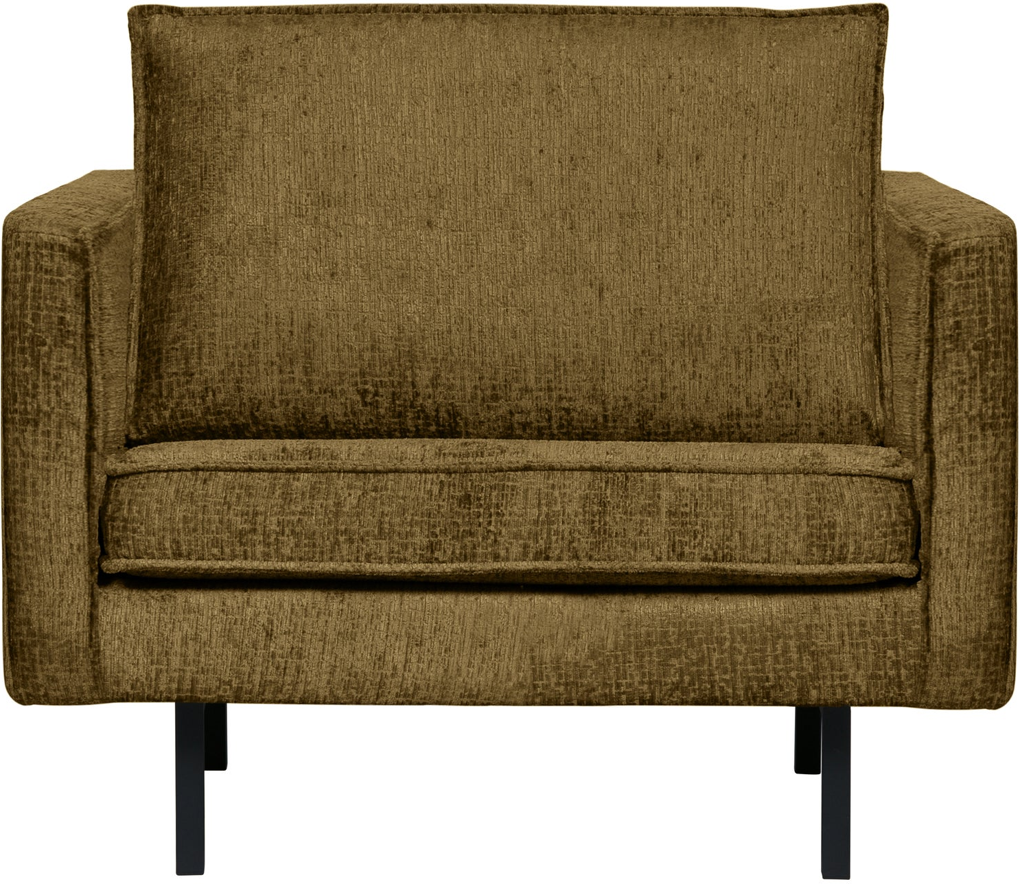 Lænestol Woood Rodeo  Guld Struktureret Velour Loungestol  Moderne Retro H85xb105xd86 Cm