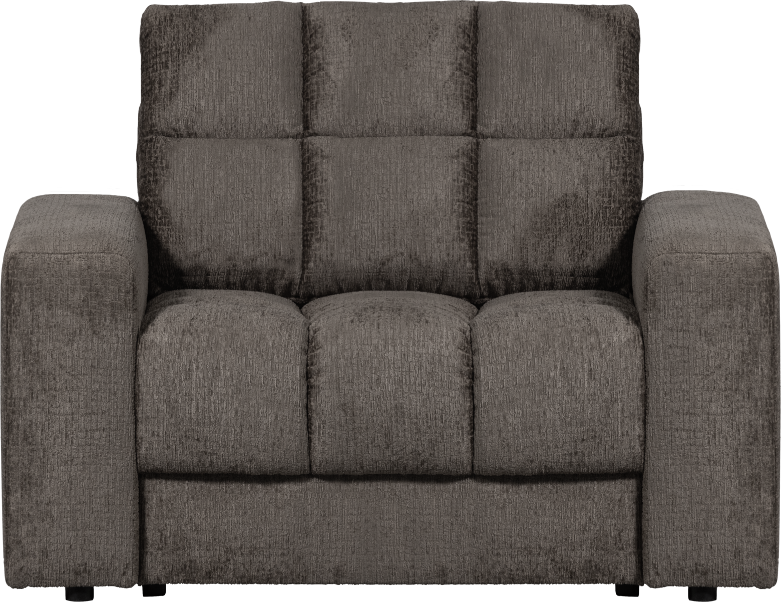 Lænestol Woood Second Date   Grå Velour   Luksuriøs Lounge Stol H78xb103xl99 Cm