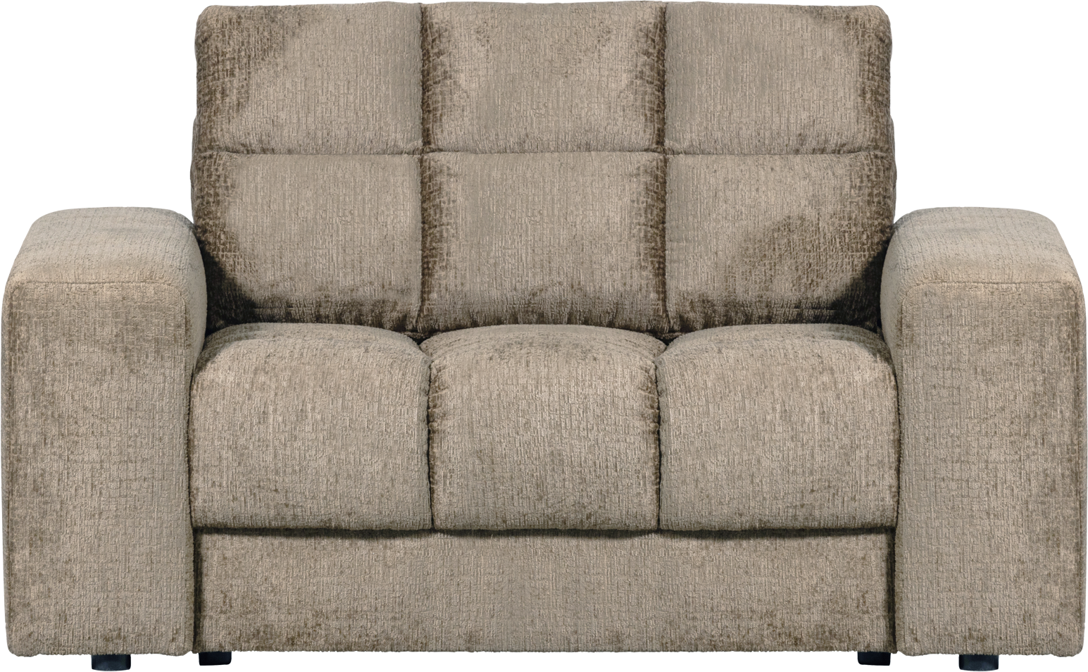 Lænestol Woood Second Date Lysegrå Polyester Velour H78   B136   D101 Cm