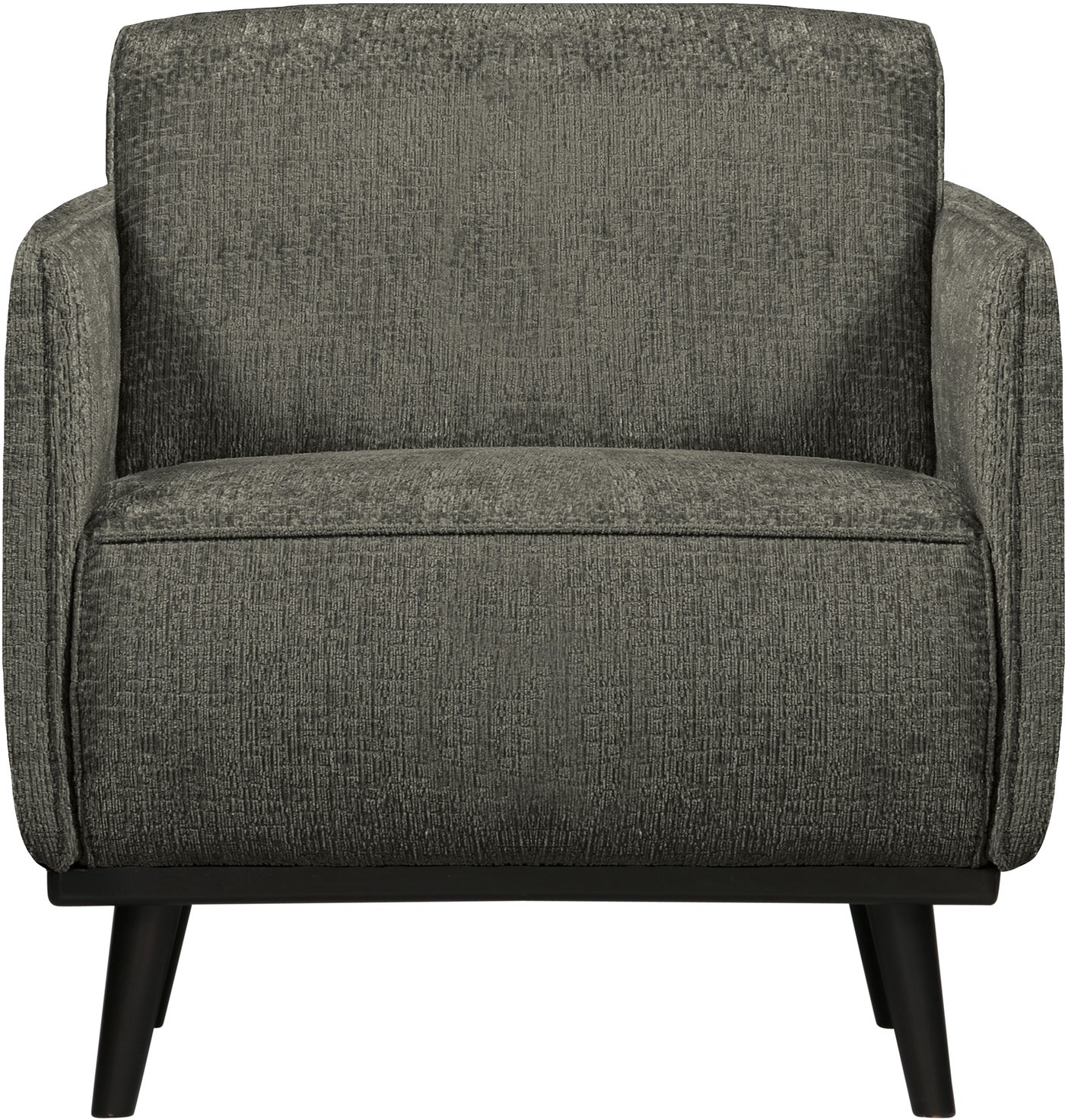 Lænestol Woood Statement  Blå Groft Vævet Velour  Bøgetræsben  Høj Komfort  H77xb72xd93 Cm