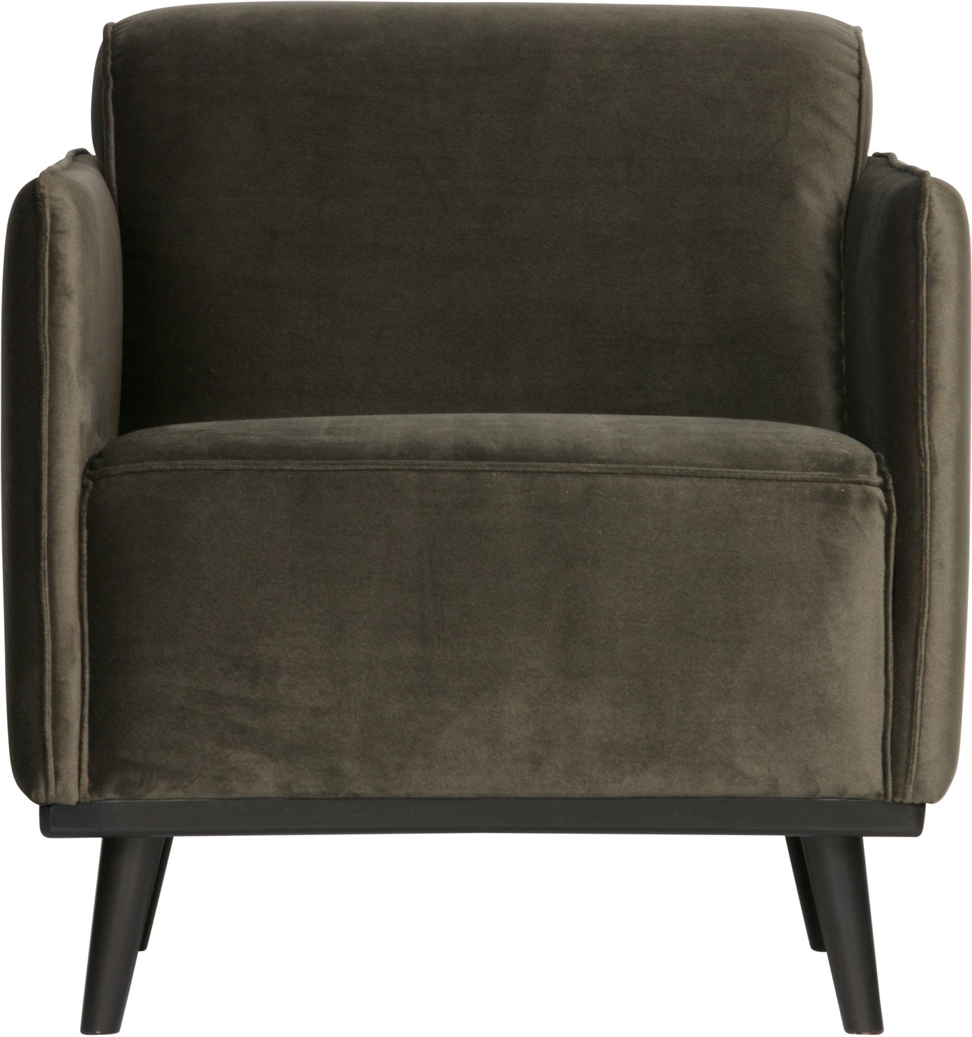 Lænestol Woood Statement Grøn Velour   Bonell-fjederkerne  Zigzagfjedre  H77ã B72ã D93 Cm