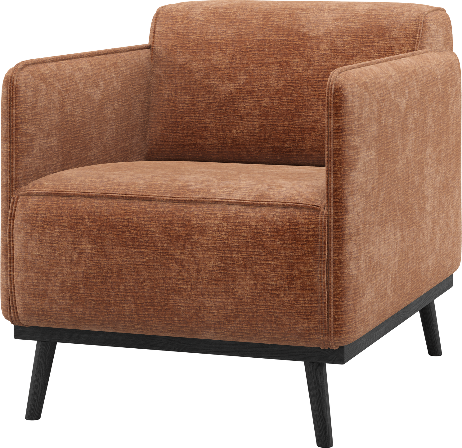 Lænestol Woood Statement Orange Chenillevelour 100  Polyester H77xb72xd93 Cm