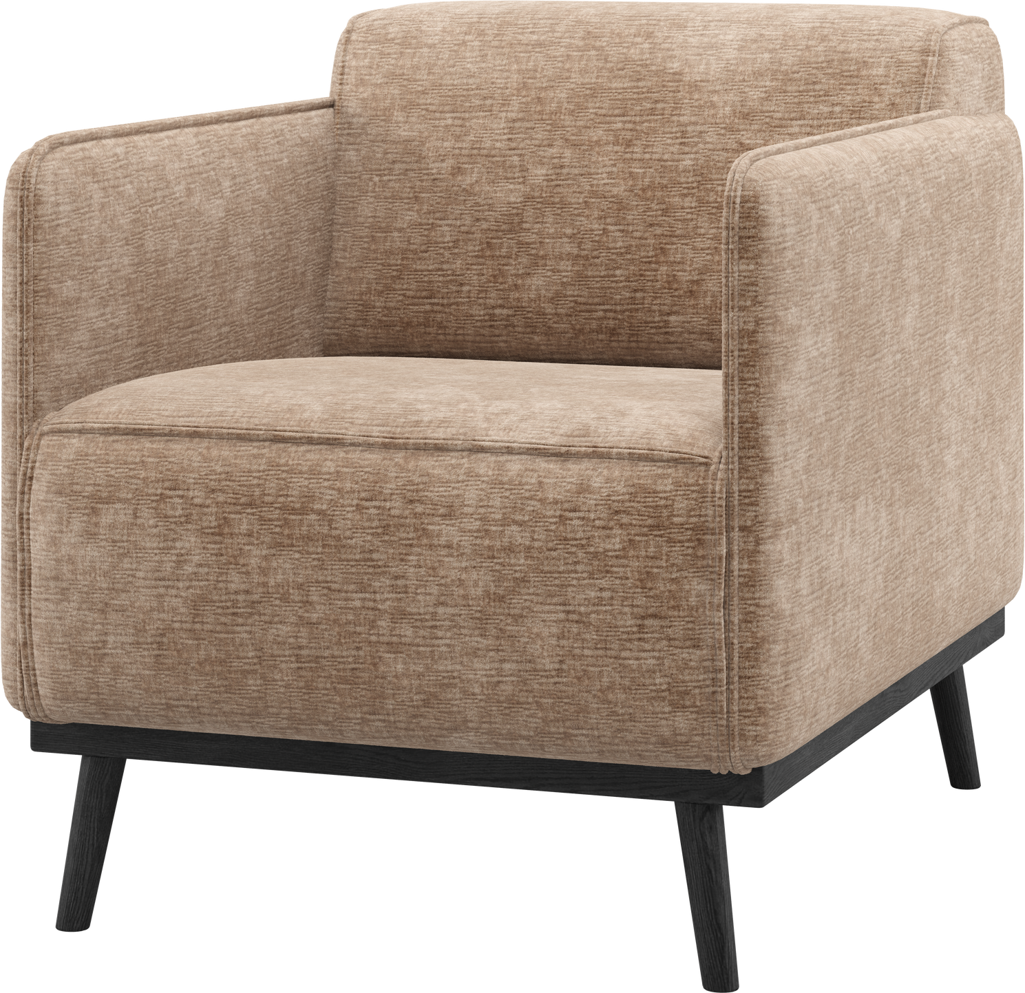 Lænestol Woood Statement Taupe Velour-chenille 100  Polyester H77xb72xd93 Cm