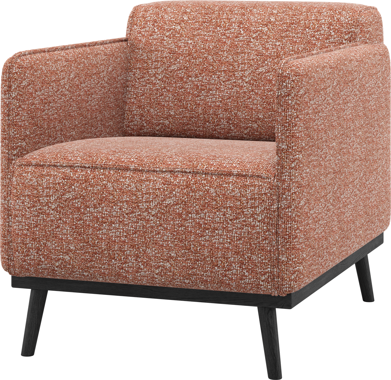 Lænestol Woood Statement  Terra Melange Orange  Vævet 100  Polyester  H77xb72xd93 Cm
