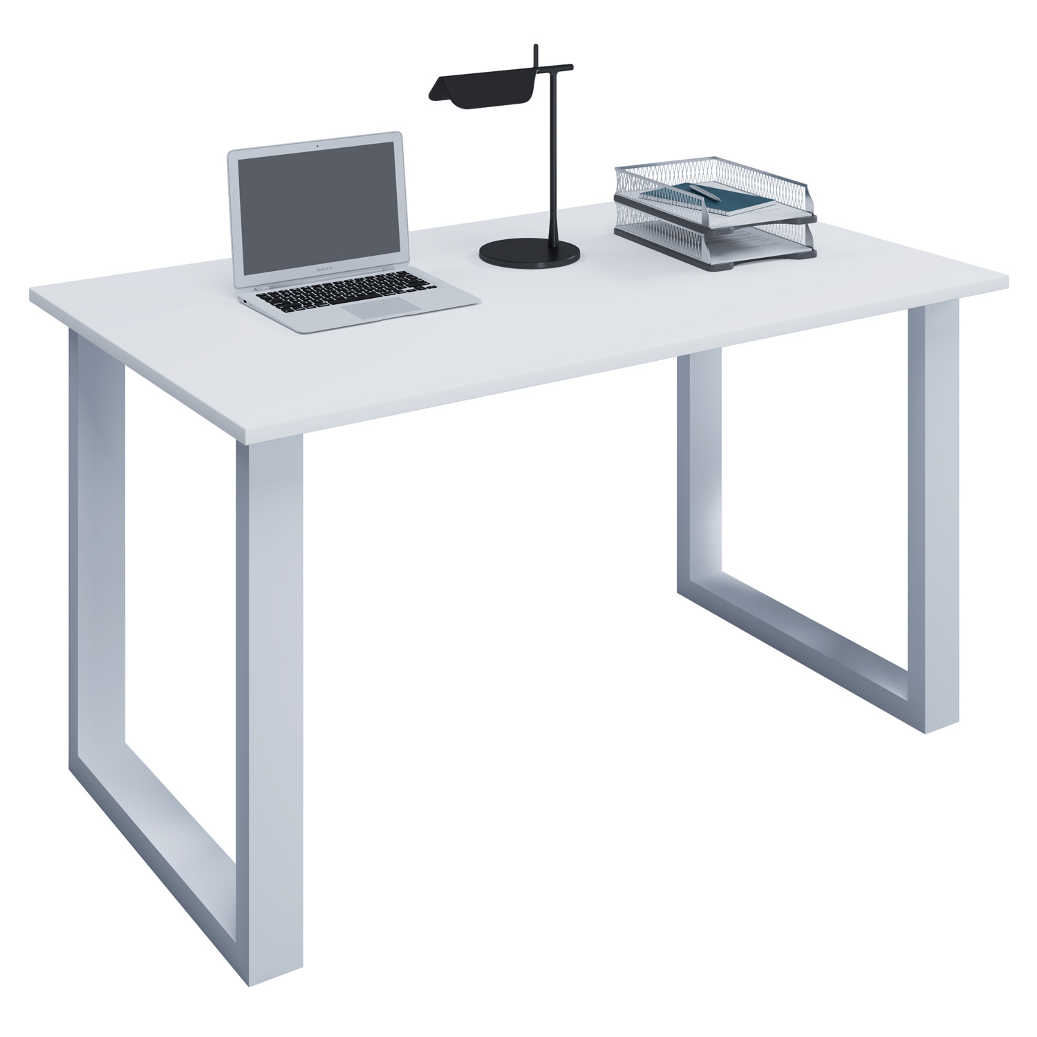 Lona  -feet Skrivebord Hvid Træ Og Metal  140x80