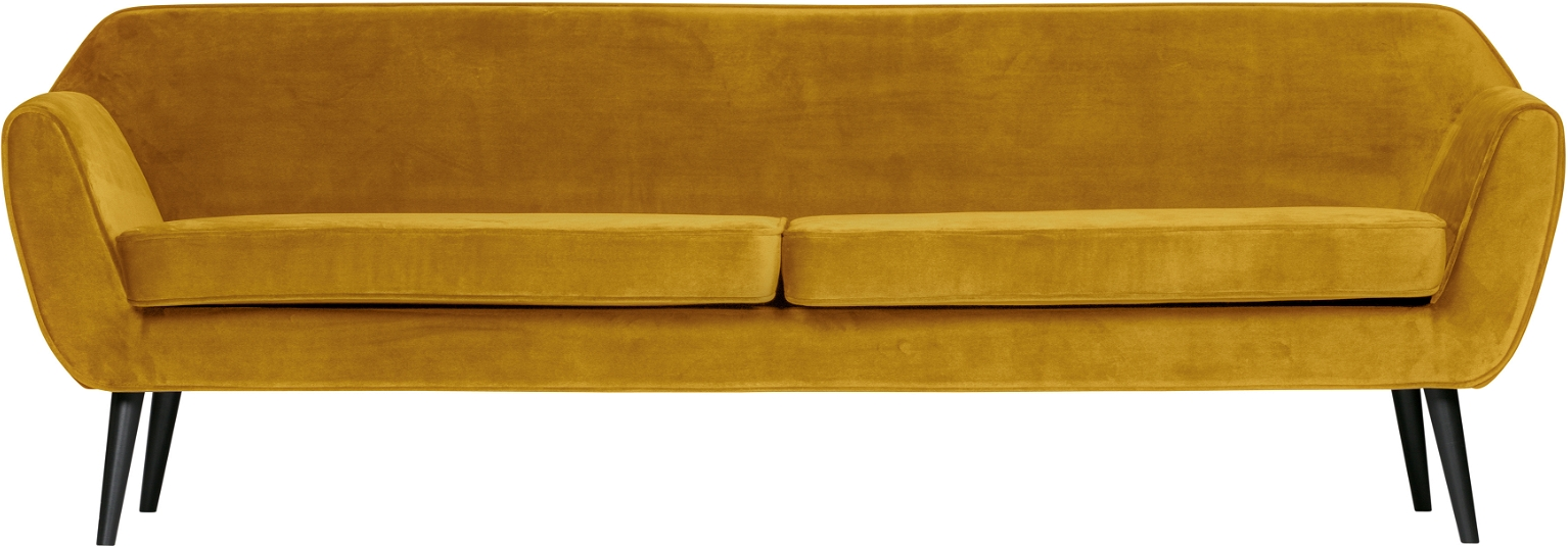 Loungesofa Woood Rocco Gul Jarra Fløjl  -personers 75ã 230ã 82 Cm