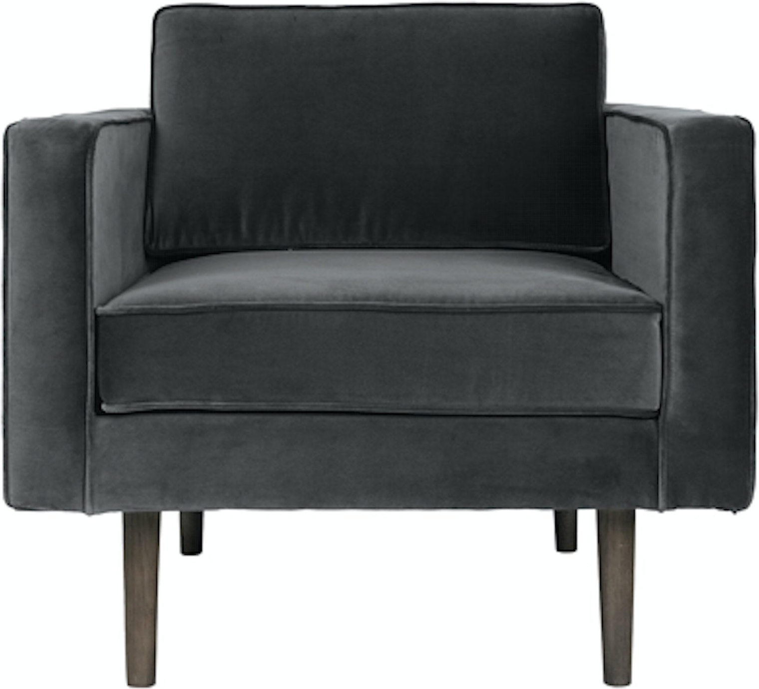 Loungestol Broste Copenhagen Wind Sort Velour Hvilestol H74   B84   L88 Cm