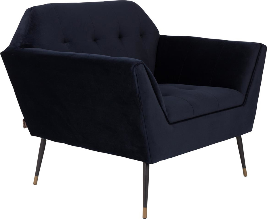 Loungestol Dutchbone Kate Mørkeblå Stof Jernben 80x95x79 Cm