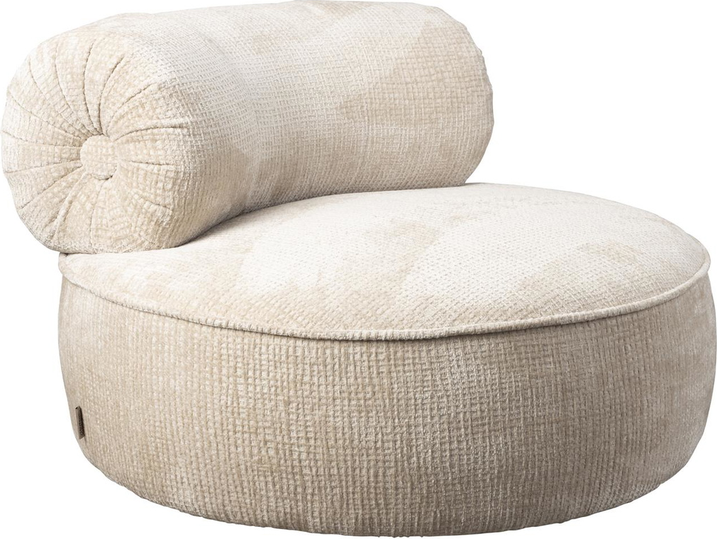 Loungestol Dutchbone Tilbury Perlemor ø100   H73 Cm Stof Polstret Rundt Design