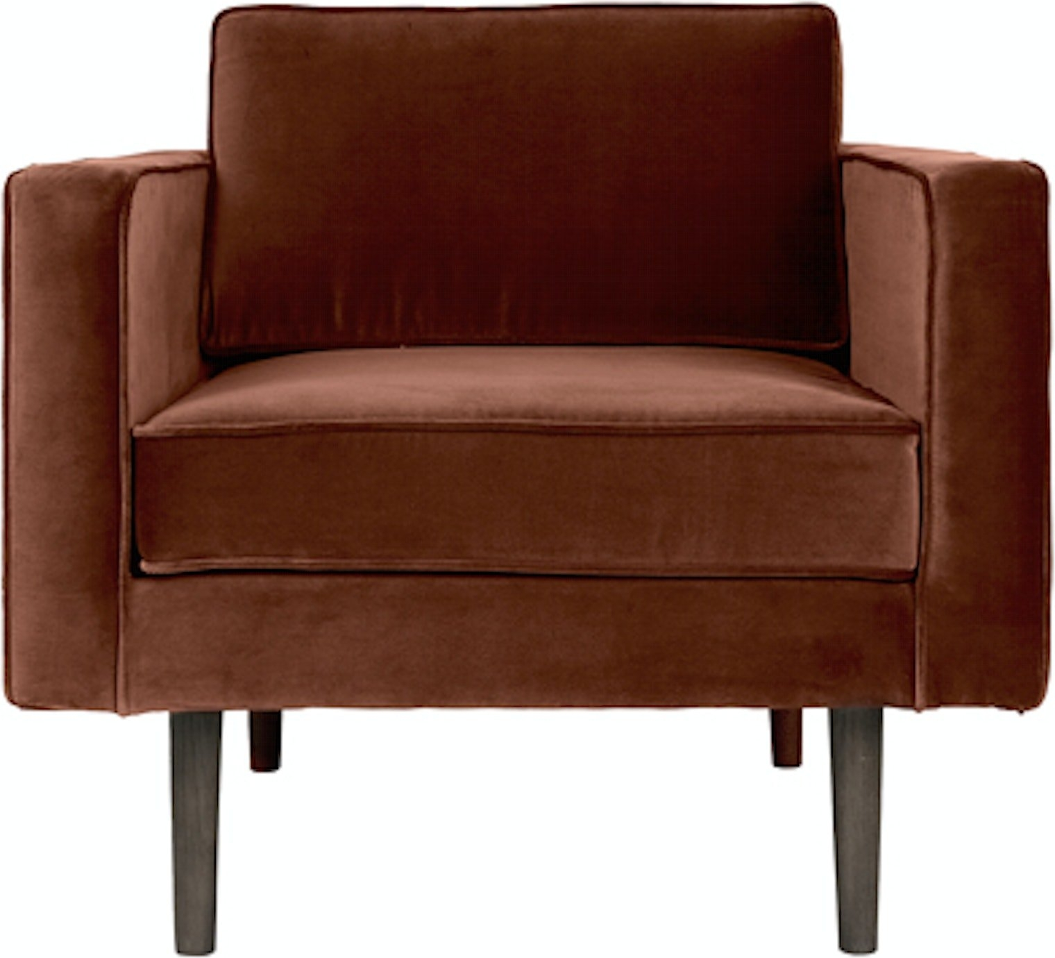 Loungestol   Lænestol Broste Copenhagen Wind Velour Brun