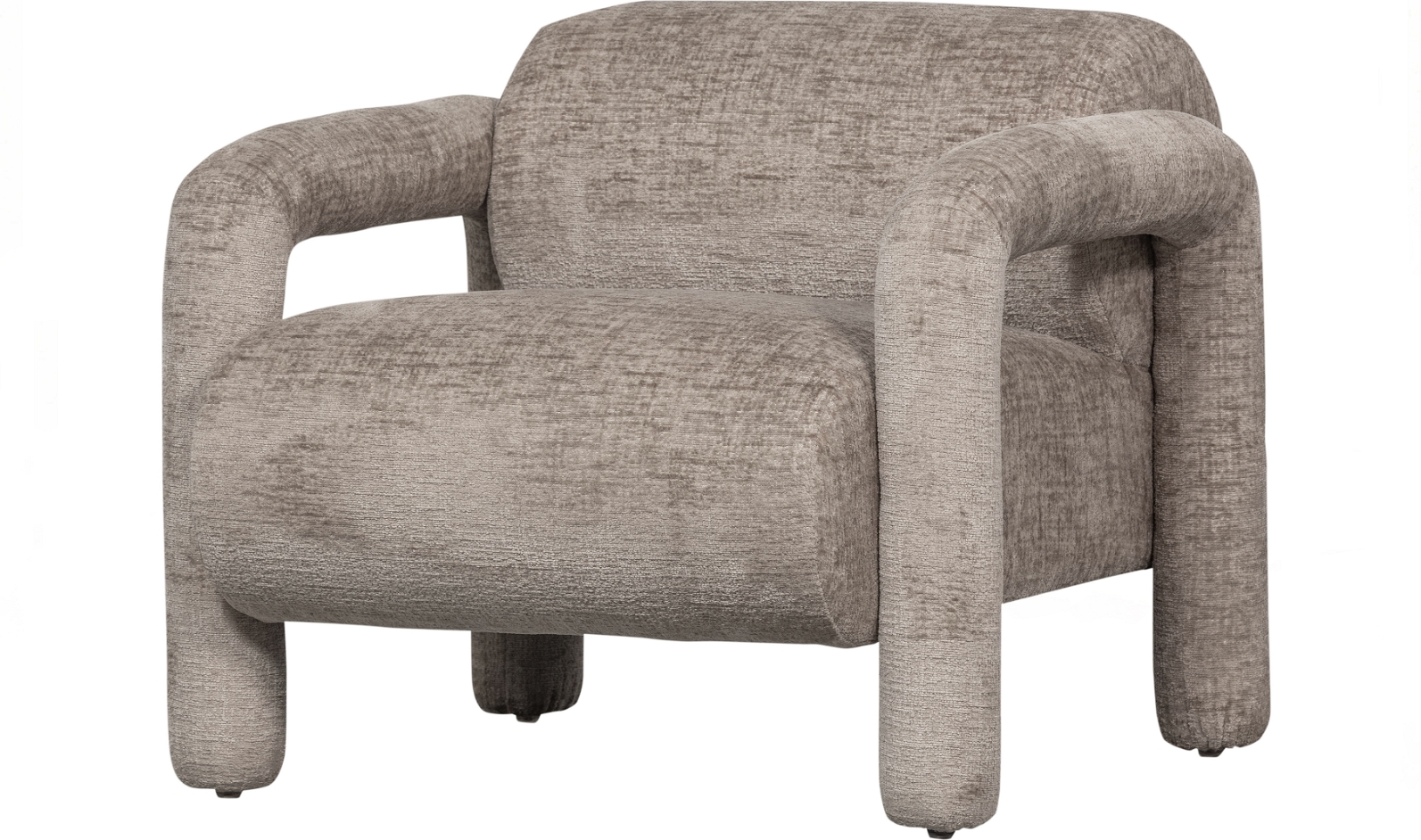 Loungestol Lenny Fra Woood Exclusive   Sandfarvet Fløjlslænestol   100   Polyester