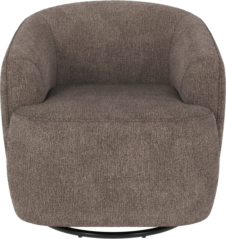 Loungestol Rowico Dermot Greg   Mørk Beige Stof 360 Drejefod Med Gyngefunktion Fsc-certificeret Ramme H78xb85xd90 Cm