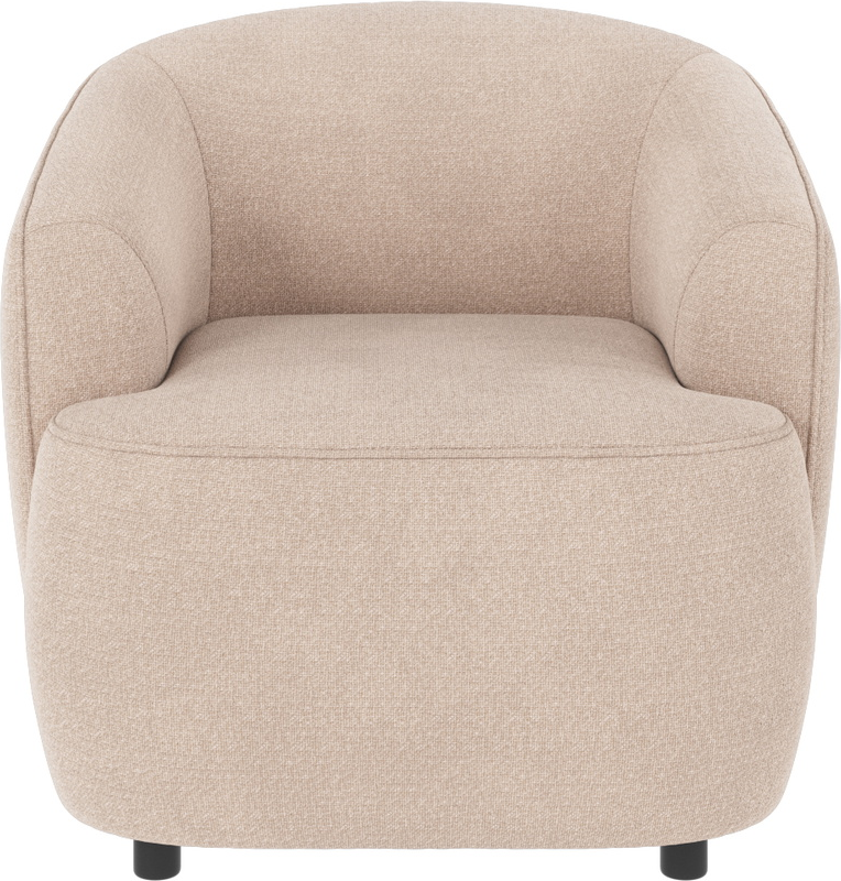 Loungestol Rowico Dermot   Lysebeige Rita-stof Med Nosag-fjedre Og Fsc-mix Træstel H77xb85xd90 Cm 360 Drejefunktion