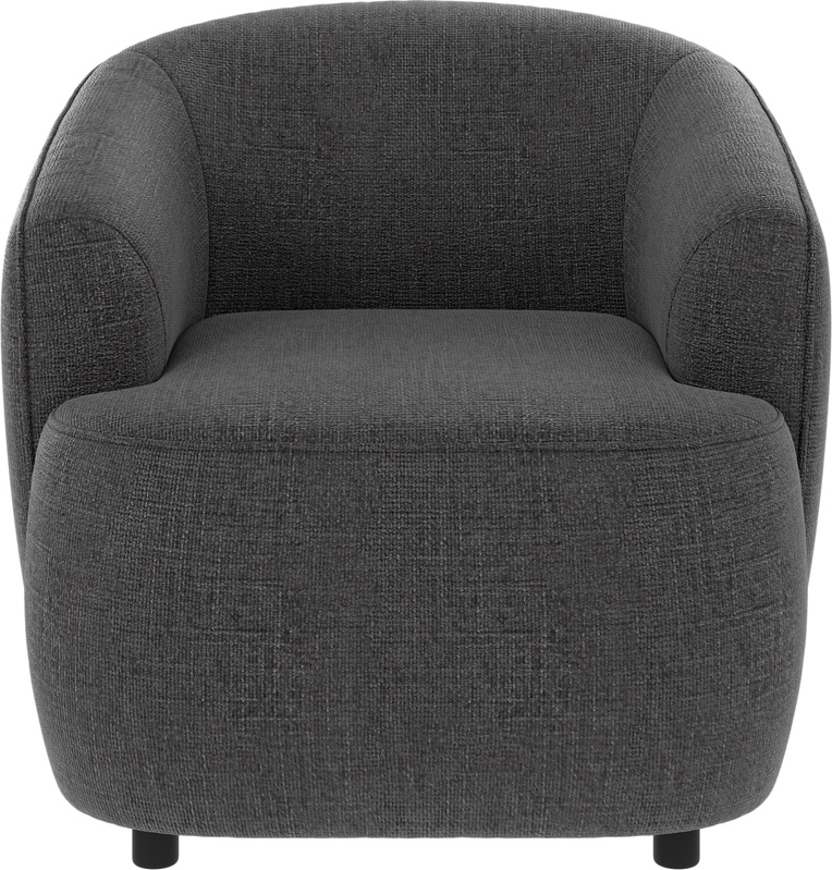 Loungestol Rowico Dermot   Mørkegrå Stof Robin 66 Skandinavisk Lænestol H77ã B85ã D90 Cm