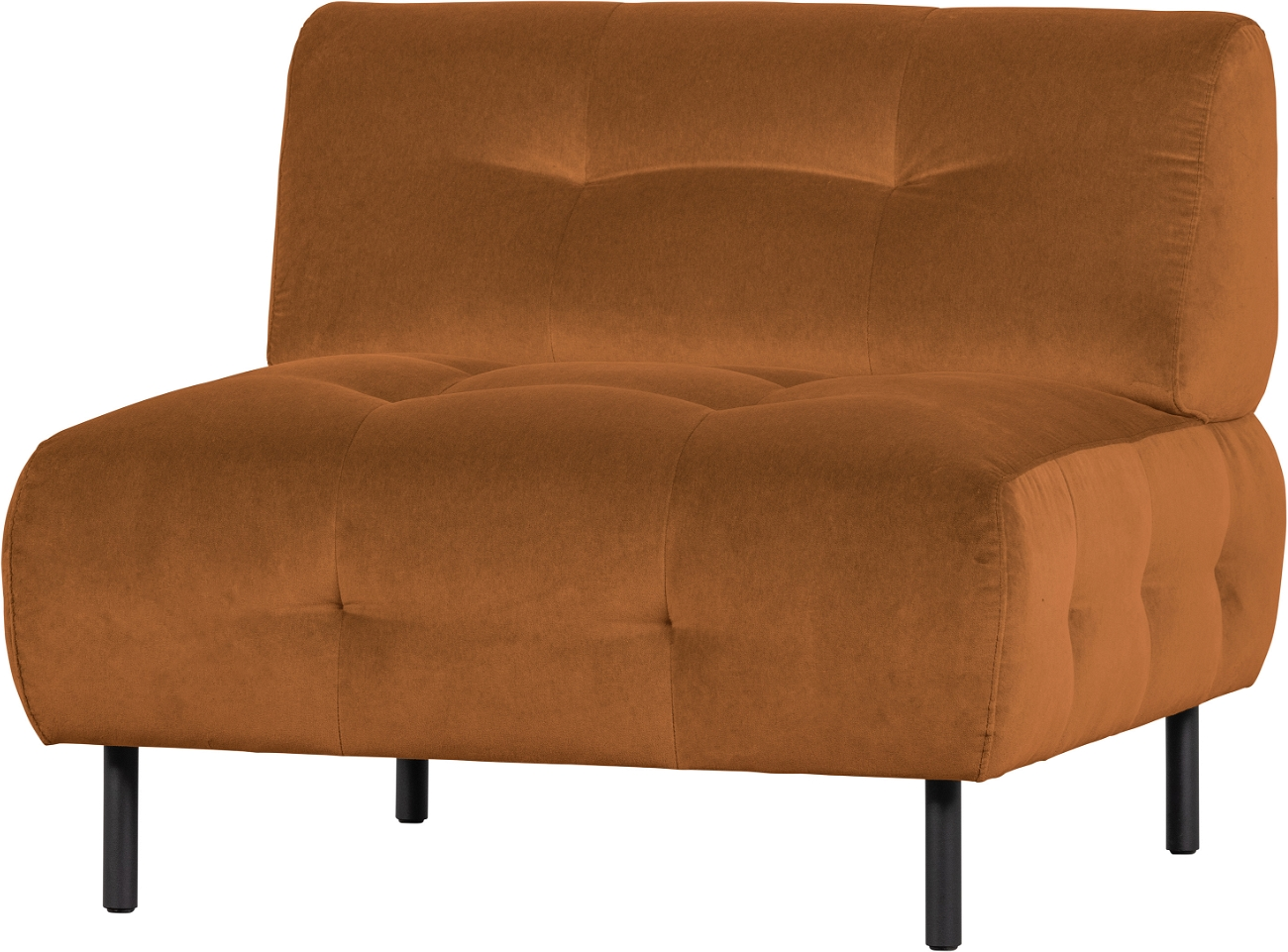 Loungestol Woood Exclusive Lloyd  Lysebrun Vasket Fløjl  75x90x90 Cm