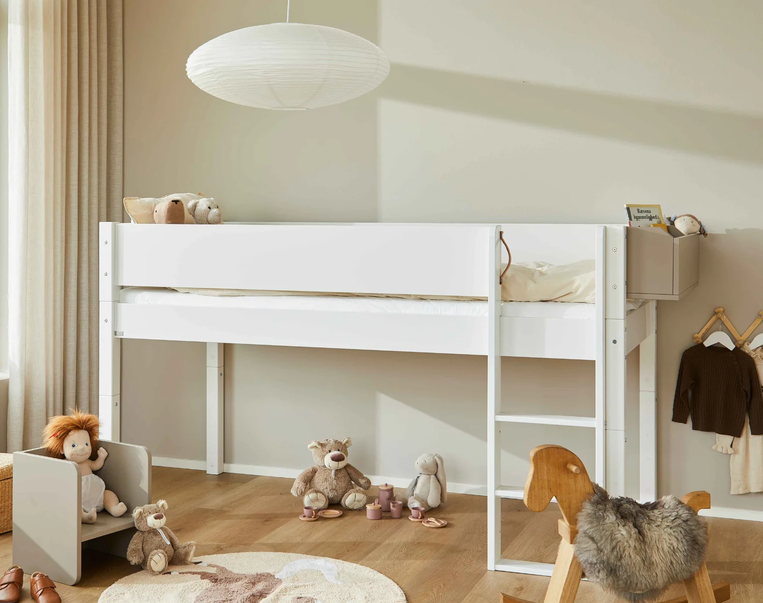 Manis-hâ Frej Halvhøj Seng Med Design Sengehest 200 Cmâ -  90x200