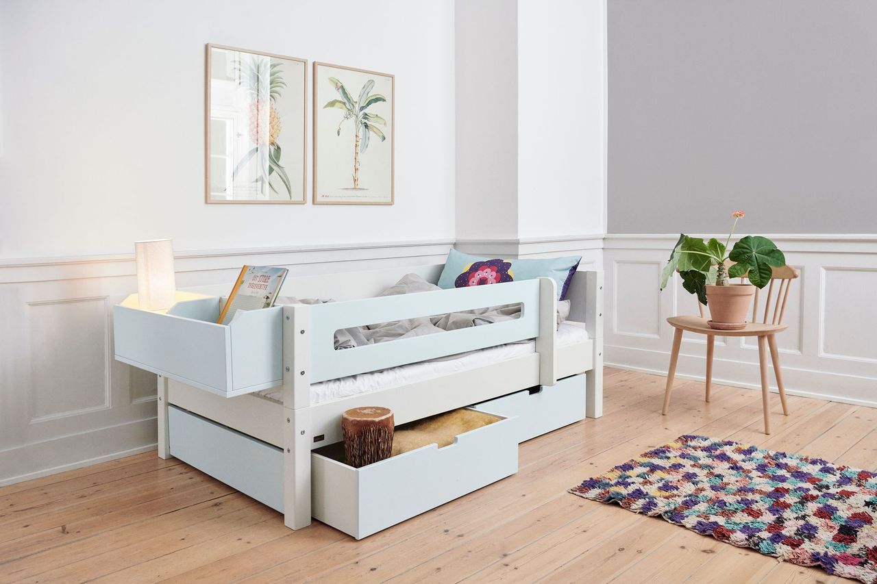 Manis-hâ Mimer Enkeltseng Med Design Sengehest Og Skuffer 200 Cmâ -  90x200