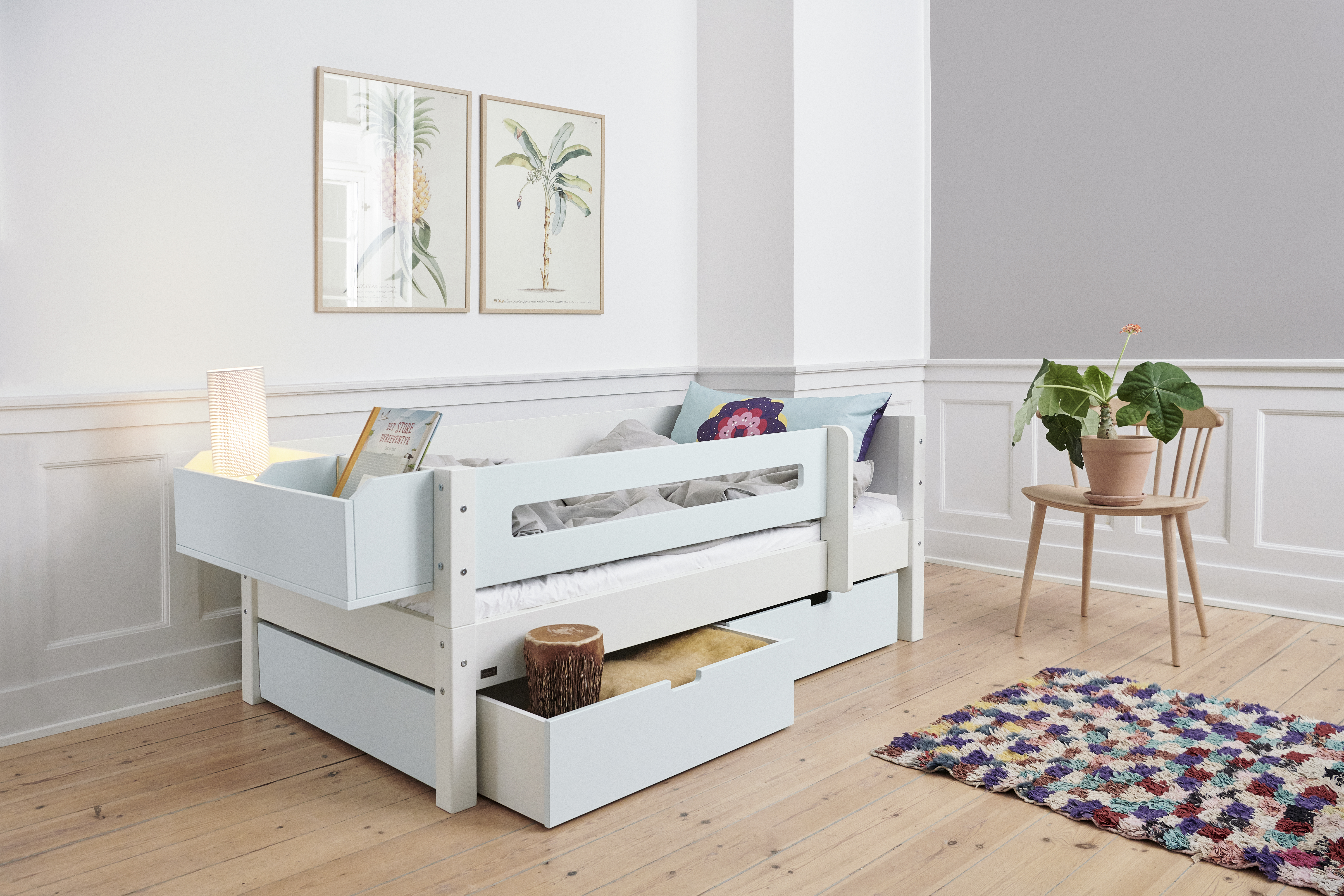 Manis-hâ Mimer Enkeltseng Med Design Sengehest Og Skuffer 160 Cmâ -  90x160