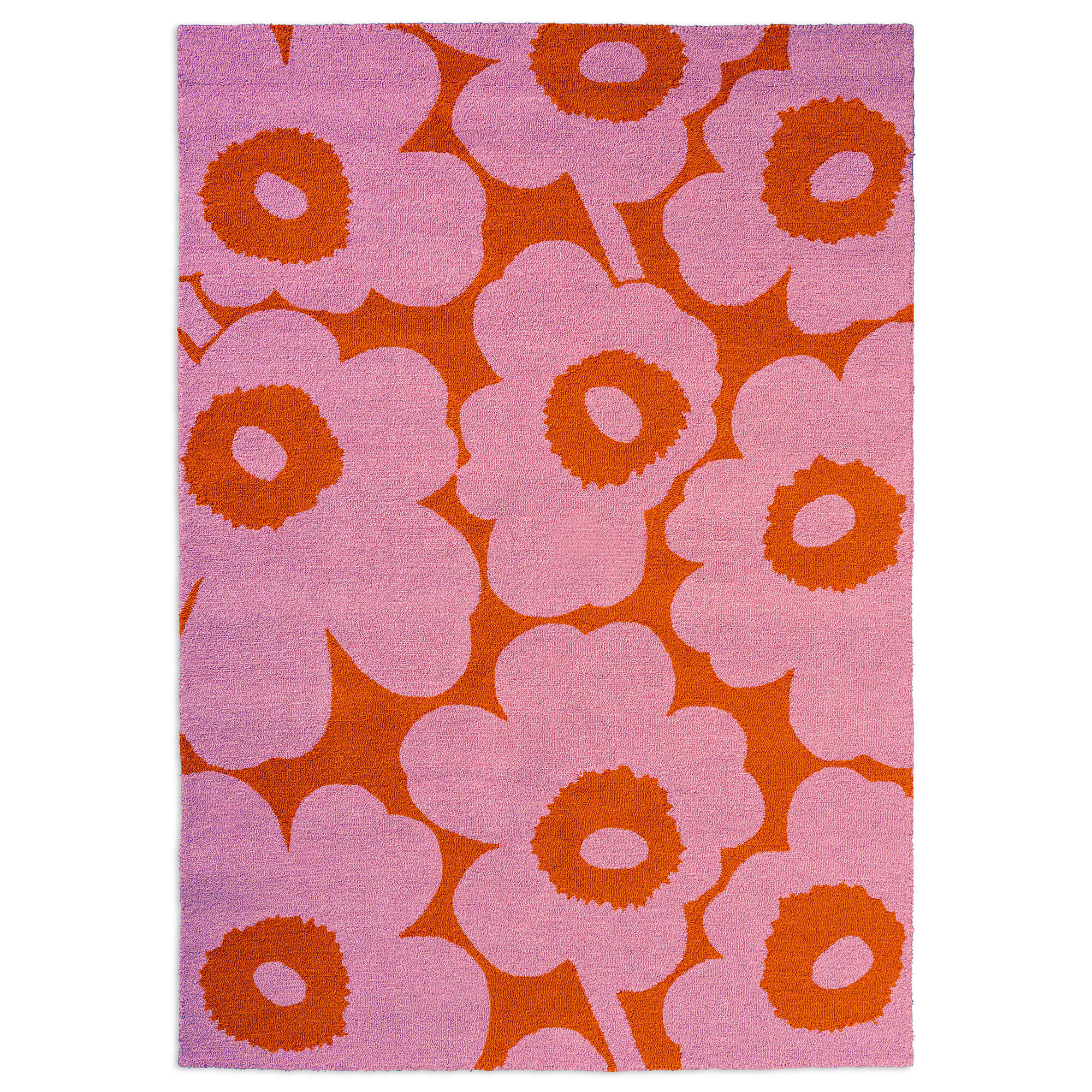 Marimekko Unikko Udendørs Tæppe 200   280 Cm  Rosa Orange