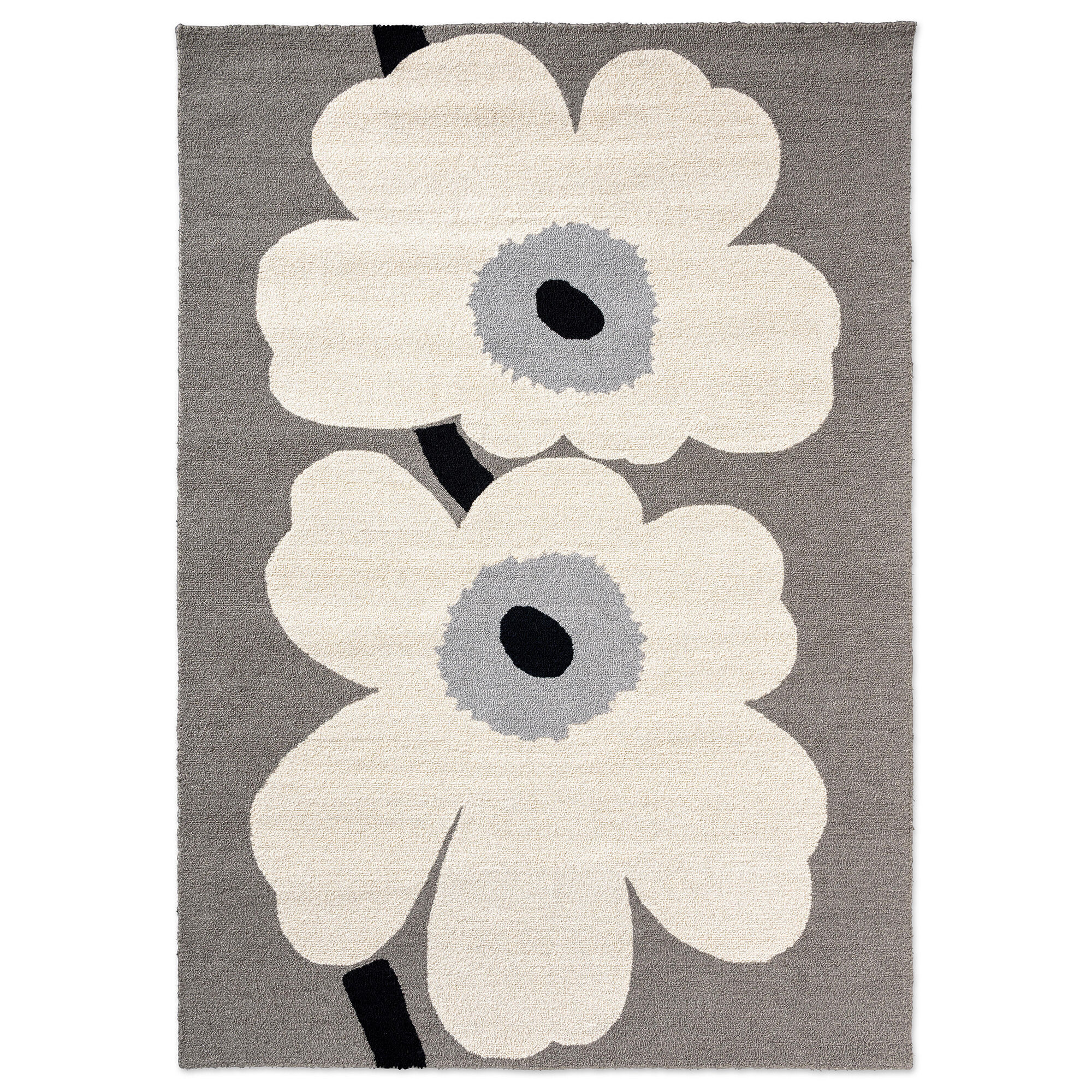 Marimekko Unikko 60th Anniversary Udendørs Tæppe 250   350 Cm  Grå