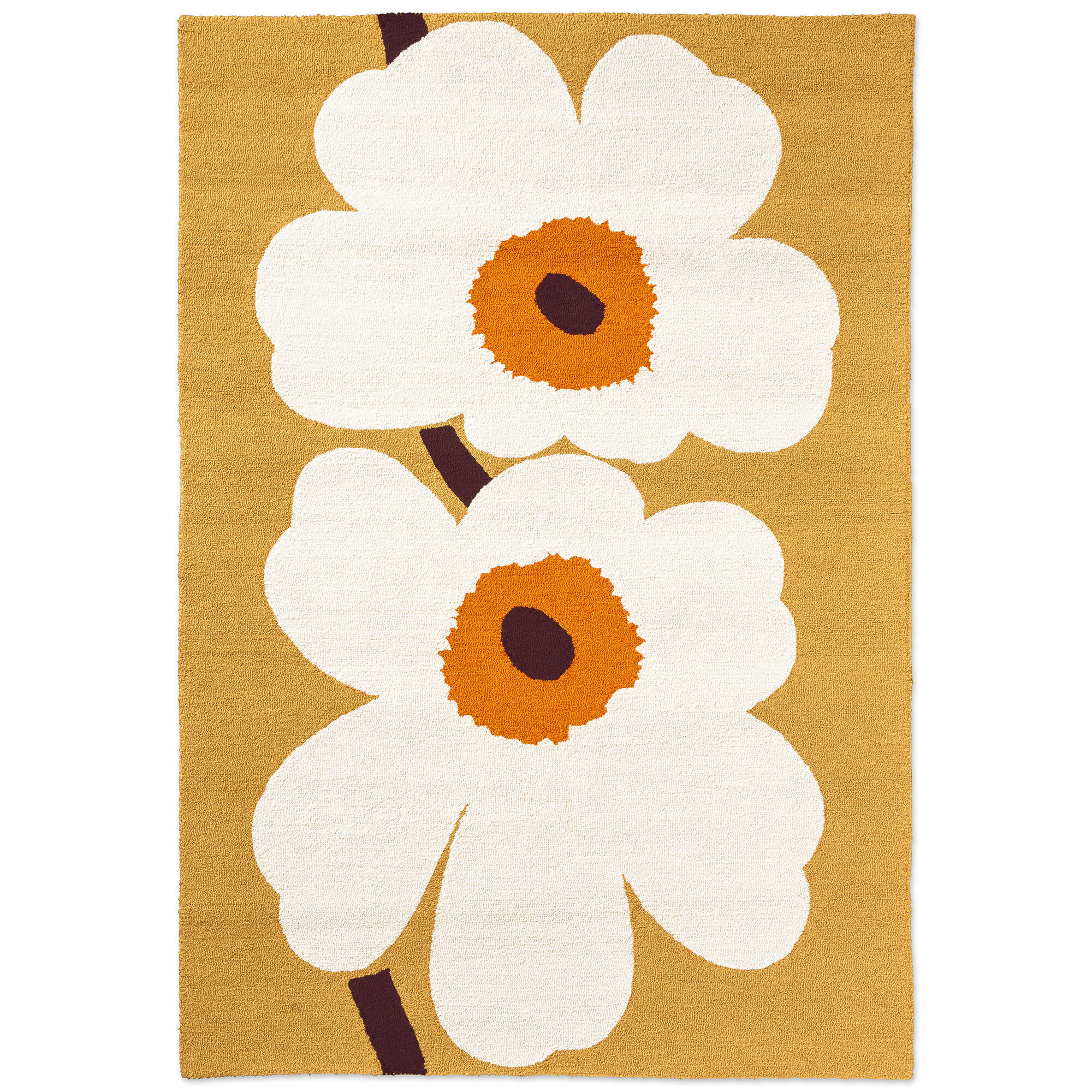 Marimekko Unikko 60 års Jubilæums-udendørstæppe 200   280 Cm  Orange