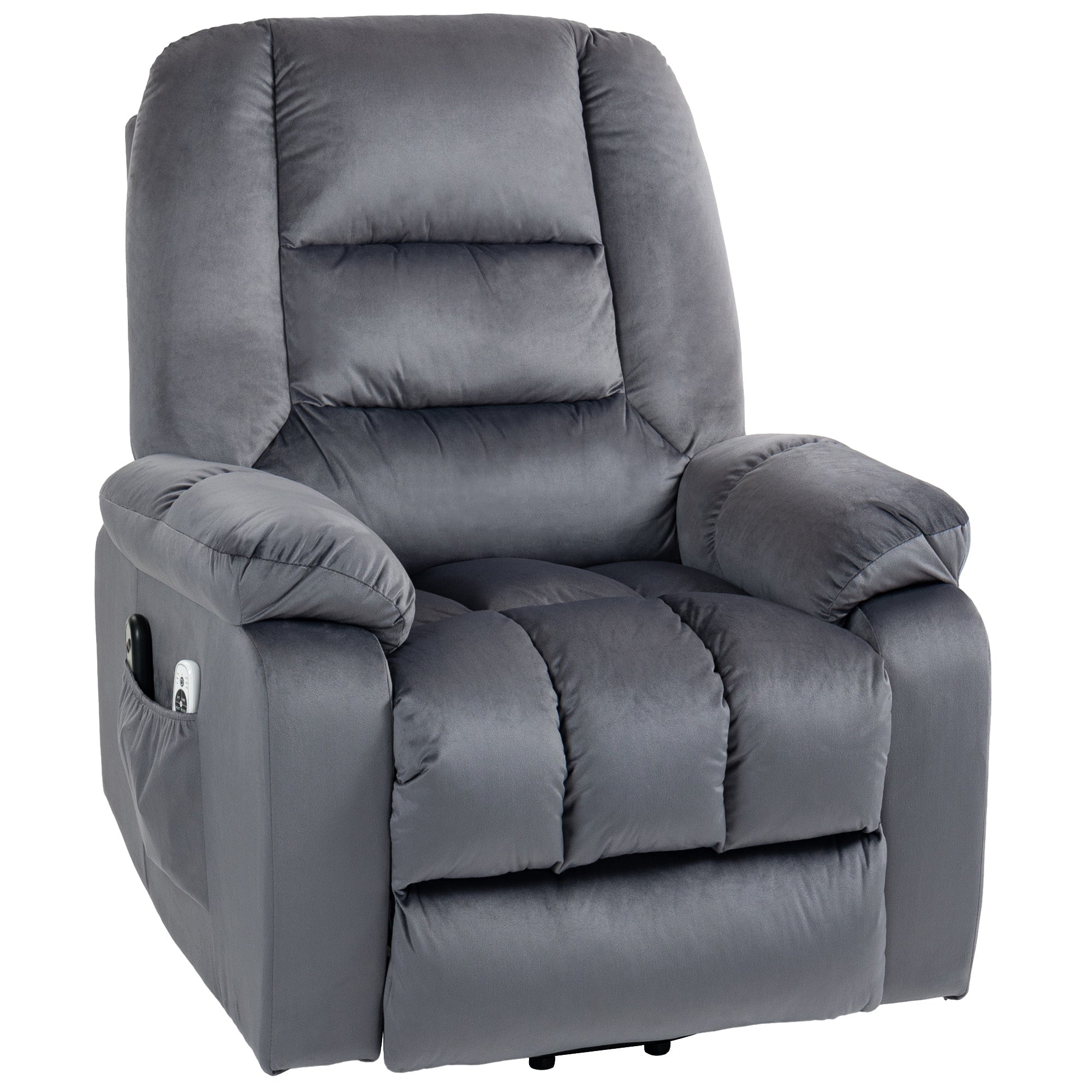 Massagestol Stand-up Aid Seniorstol Afslappende Stol    Massagepunkter    Sidelommer  85 Cm   94 Cm   107 Cm  Grå
