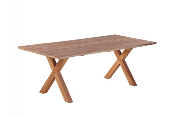 Maxi Plankebord 100x240 Cm   Bordben   Teak Kryds